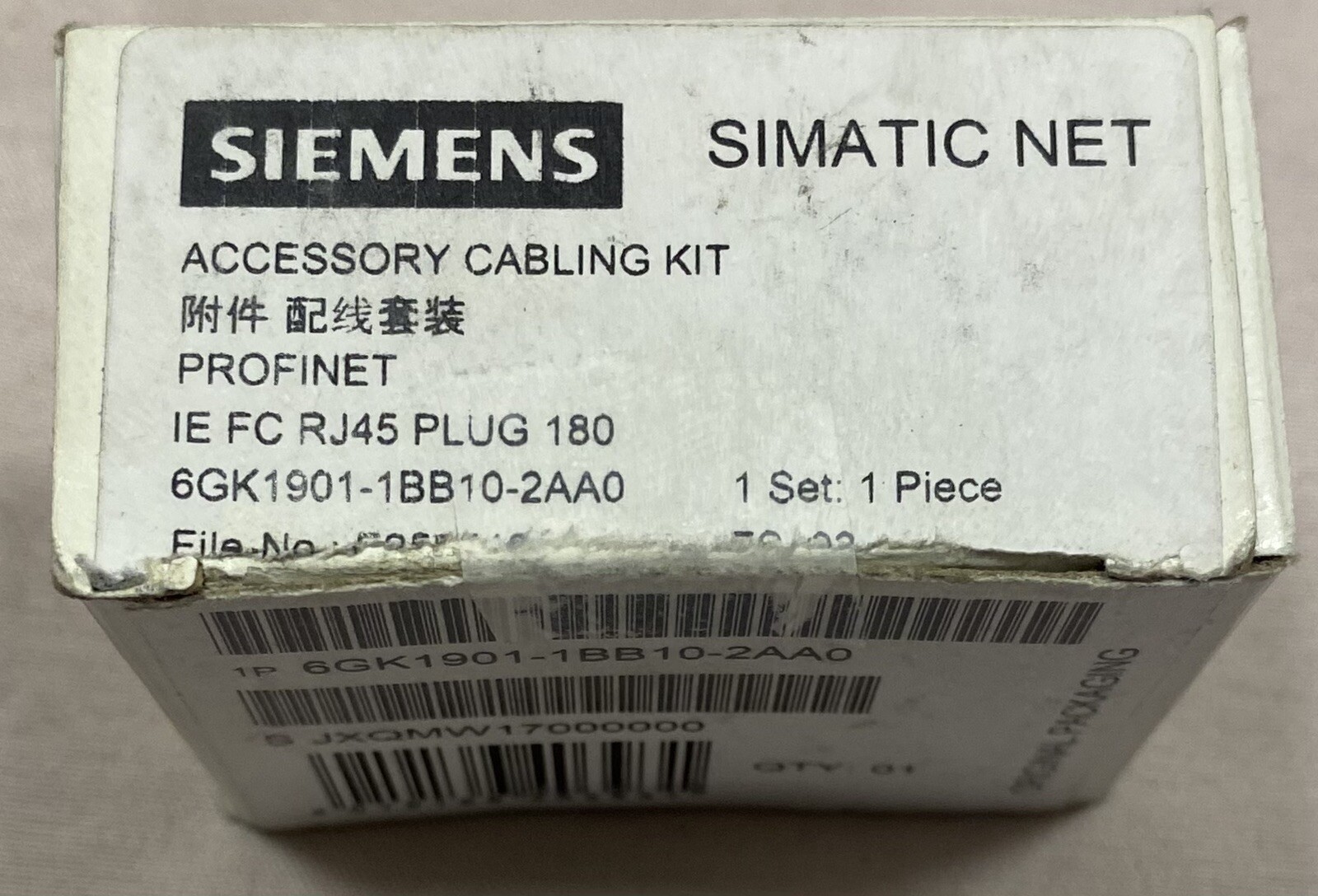 Siemens Simatic 6GK19011BB202AA0 Profinet Ethernet Fast Connect 90 Deg RJ45