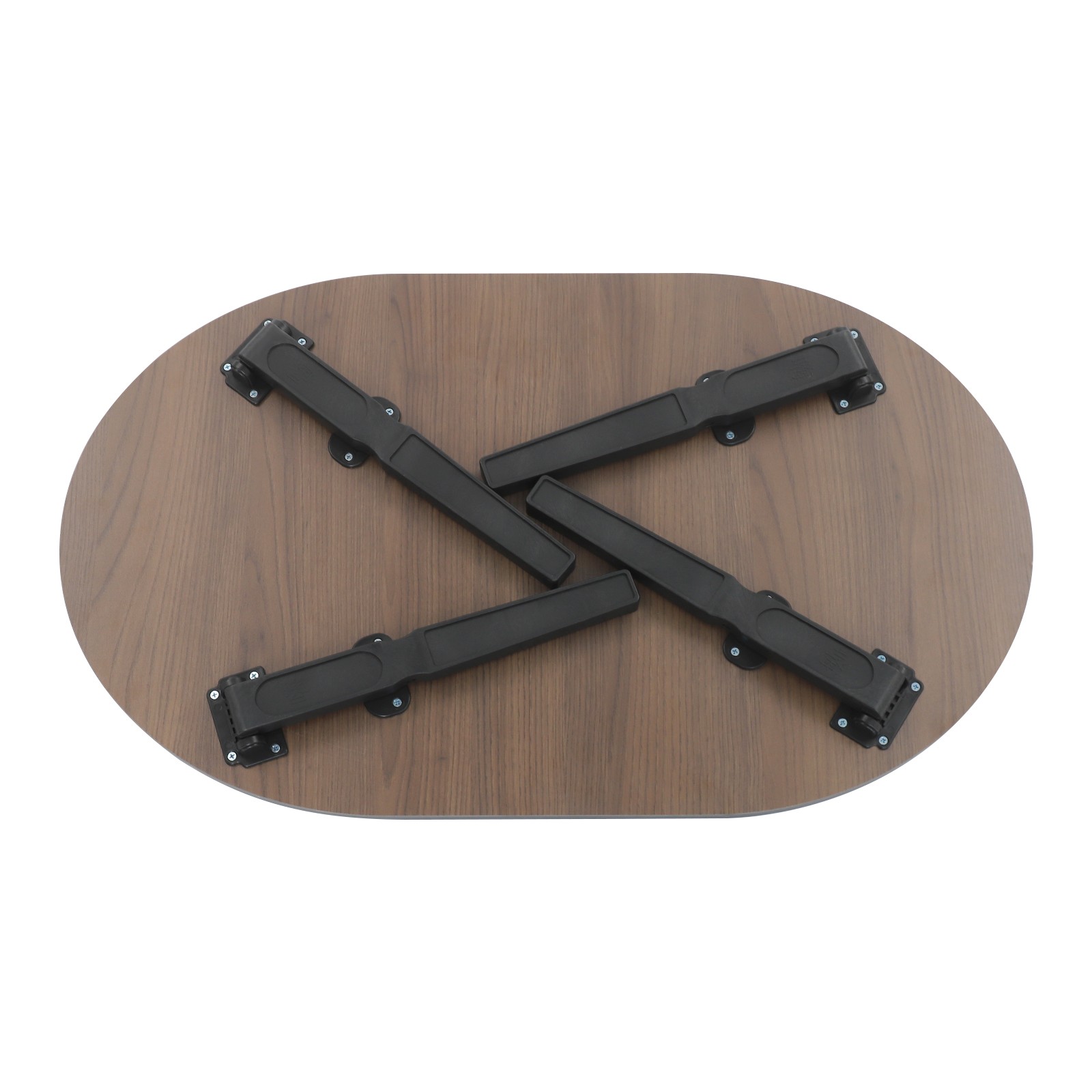 Coffee Table -80x48x36cm- Black Brushed Tabletop Folding Table For Small Place.