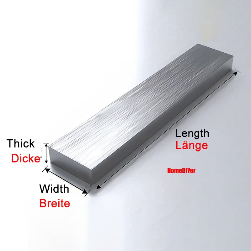 Aluminium Flat Bar Strips Metal 100mm /300mm Length 8mm-50mm Thick Cut To Sizes