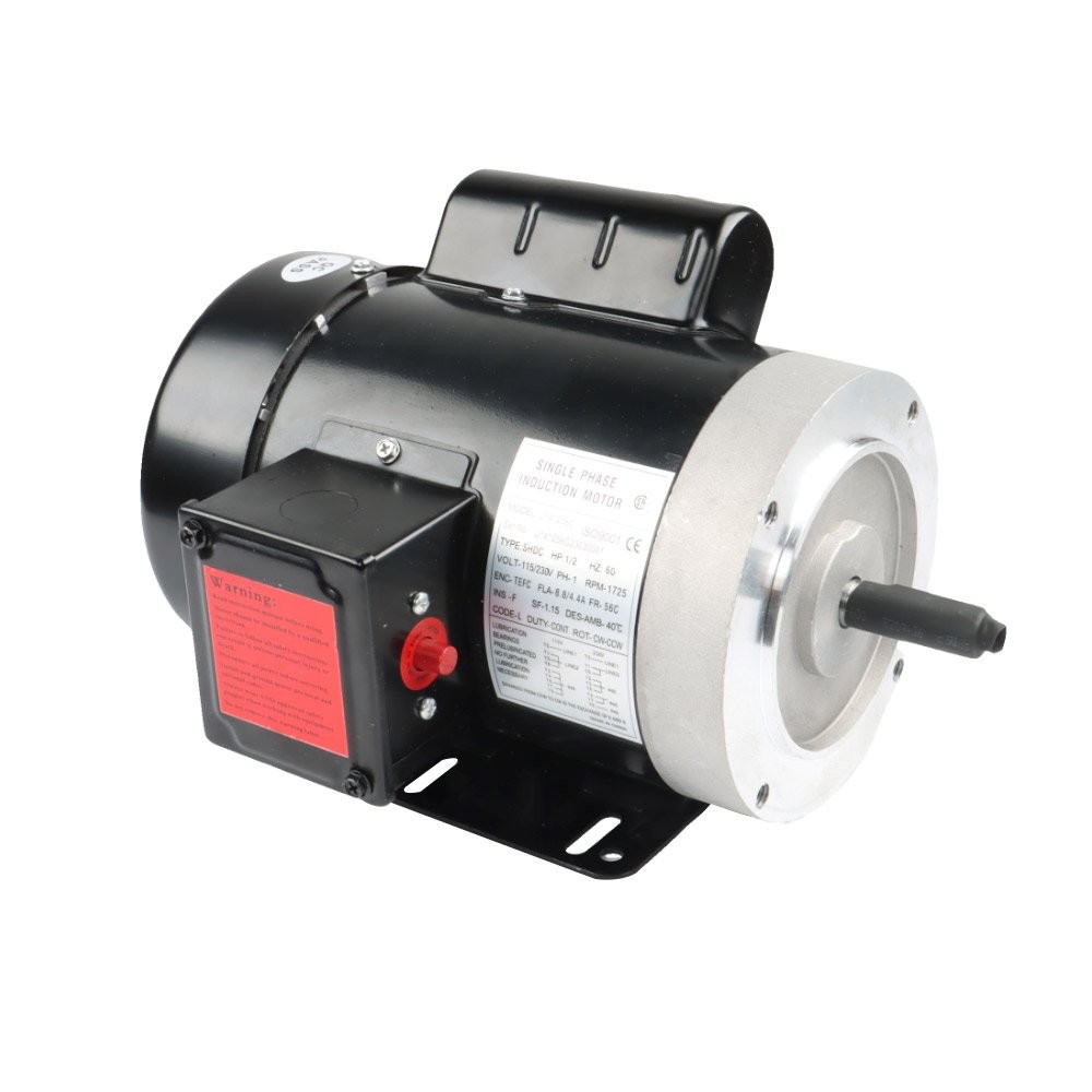 0.5 HP Electric Motor 56C Frame 1725 RPM 1 Phase TEFC 60Hz General Purpose