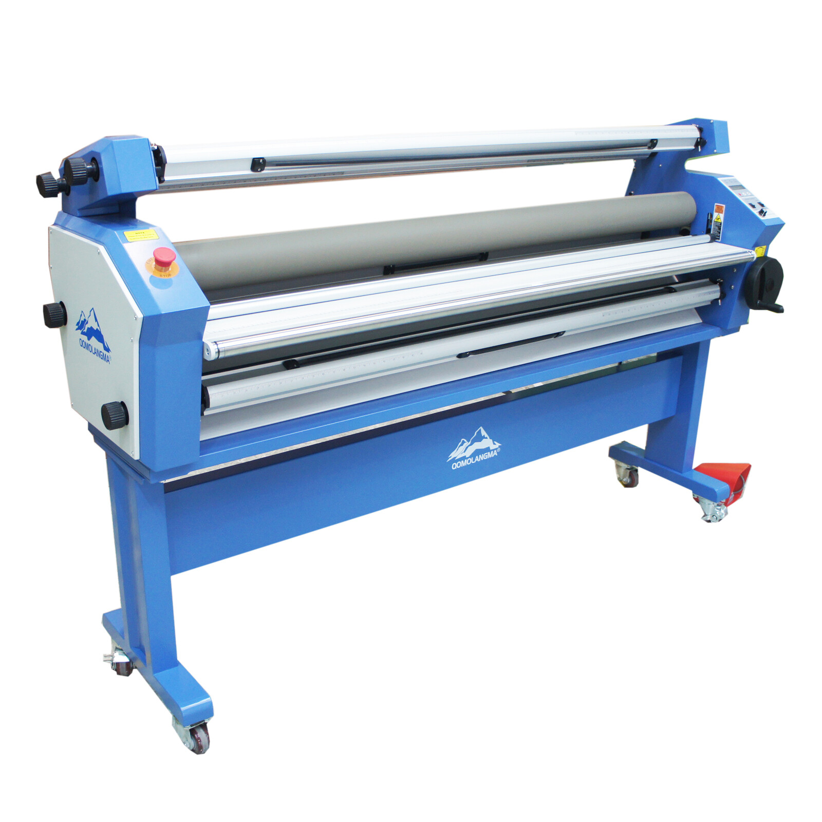 US Stock QOMOLANGMA 110V 55In/63In Wide Roll Cold Laminator Laminating Machine