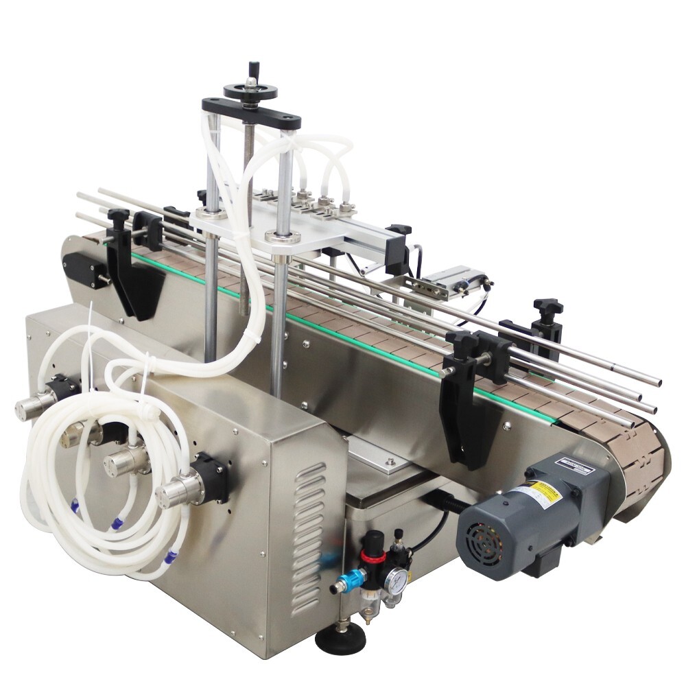 Desktop Four Head Magnetic Pump Filling Machine 4-30Bottles/min 8mm Nozzle