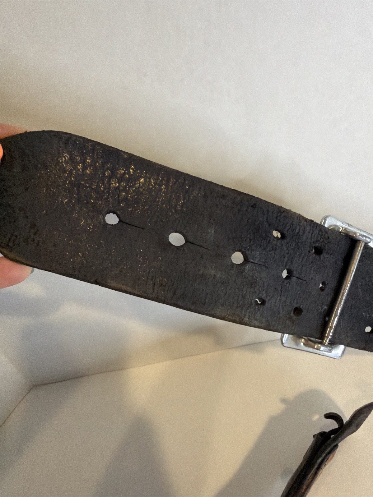 Tex Shoemaker & Sons Basketweave Leather Duty Belt 40” Holster Gun Belt + Buckle