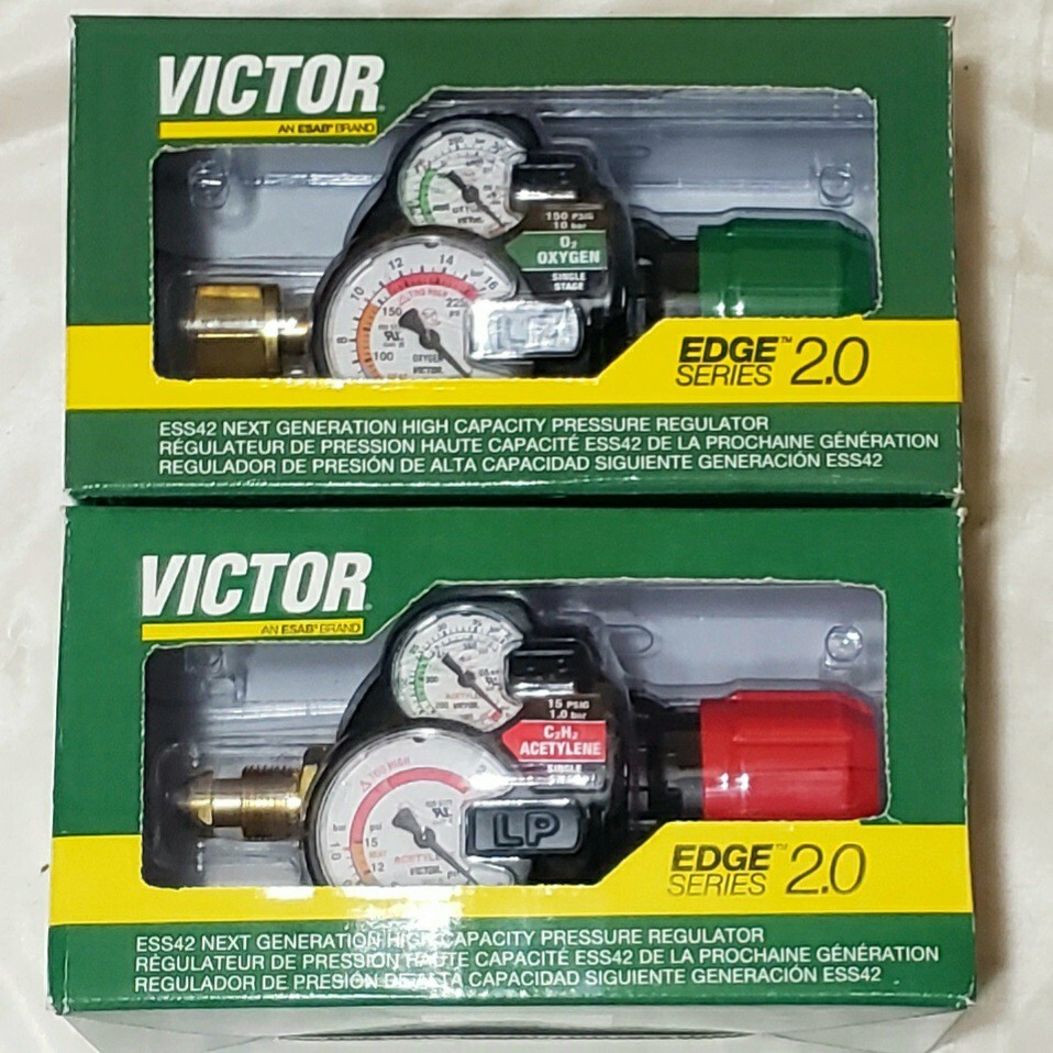 Victor Regulator Set ESS42 Edge 2.0 Oxygen Acetylene For Welding Cutting Torch