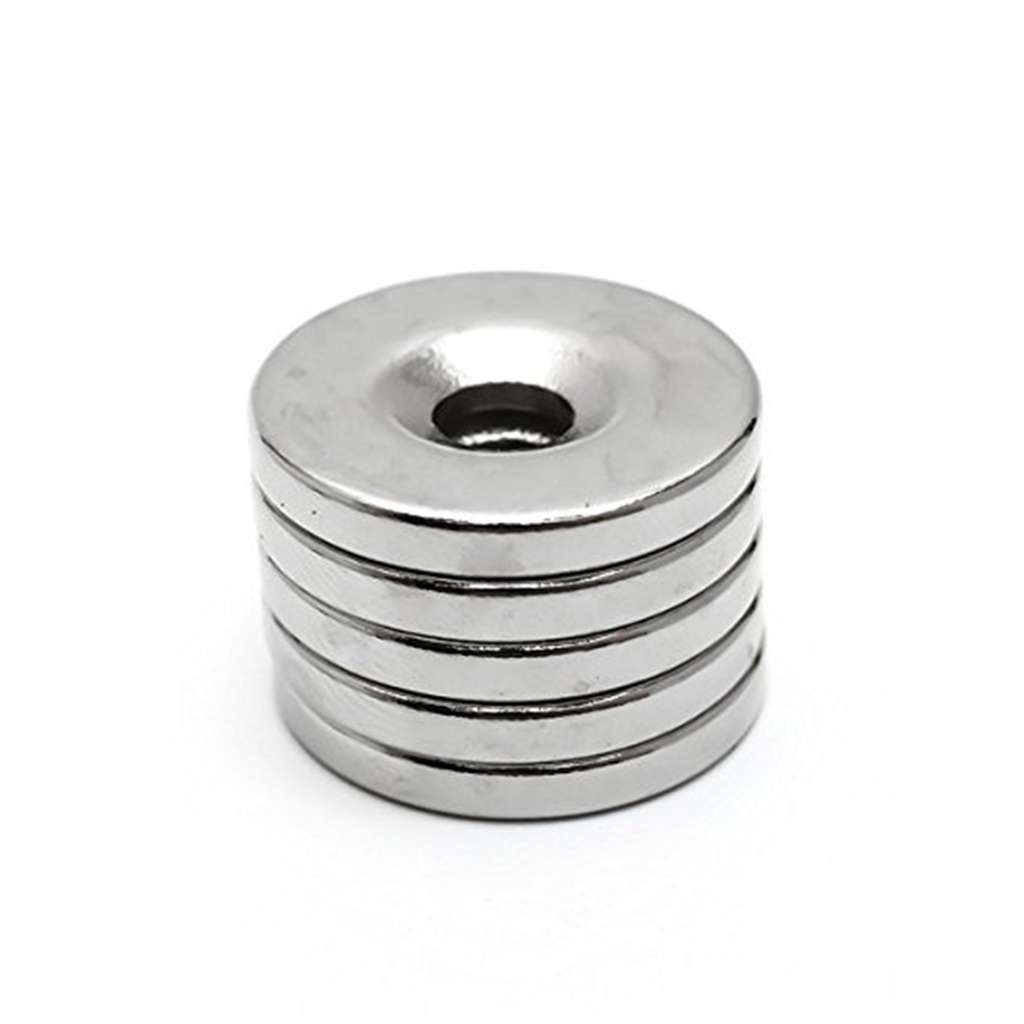 LOT Strong Countersunk Ring Magnets 20mm Diameter Rare Earth Neodymium Hole 5mm
