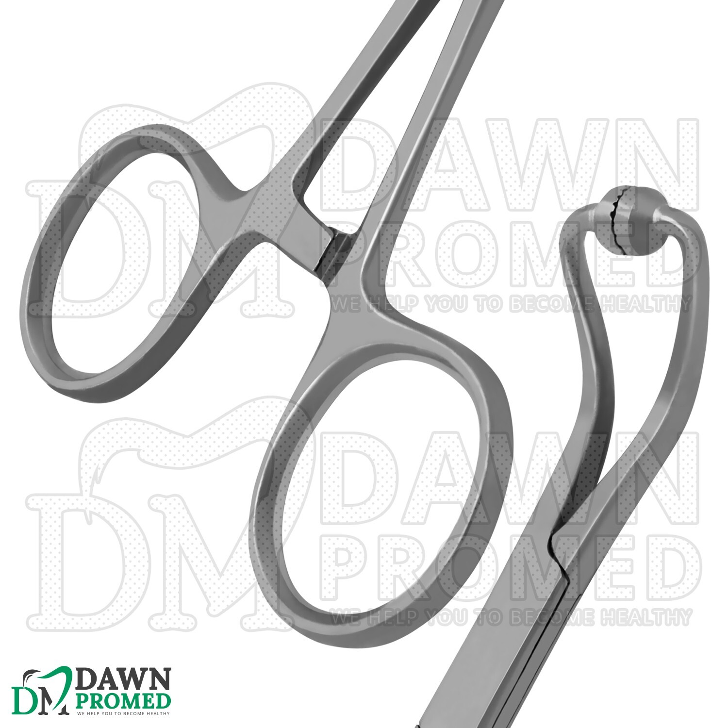 Hoff Towel Clamp Forceps 5.25″ Curved Rounded Cross-Serrated Surgical Instrument