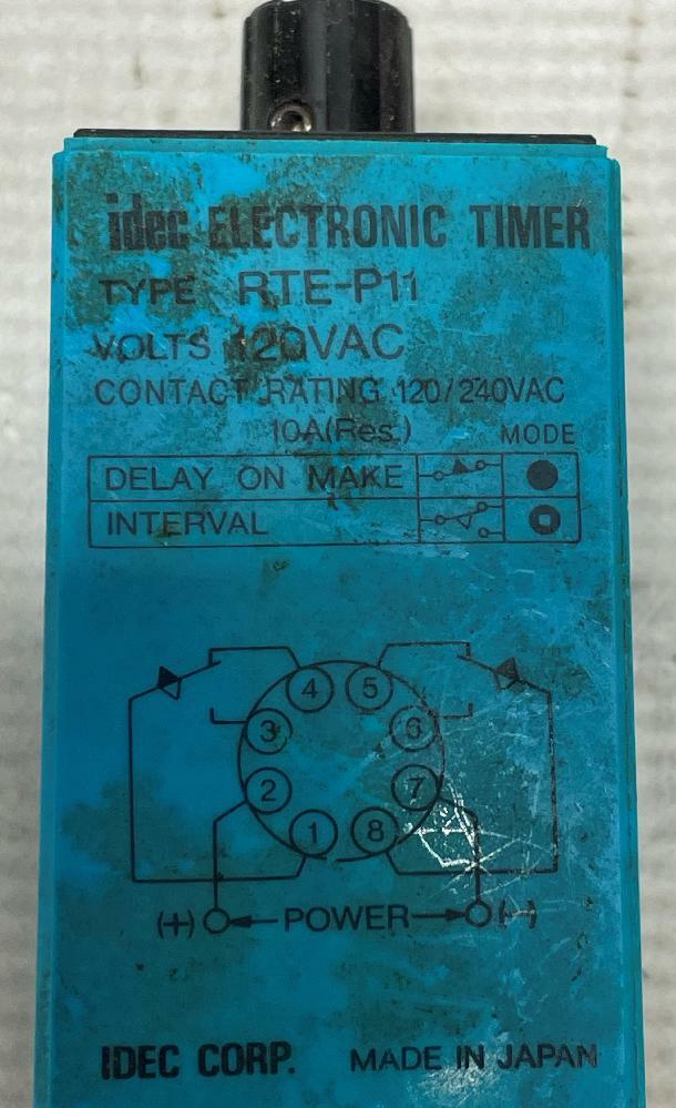 IDEC RTE-P11 Electronic Timer 120VAC