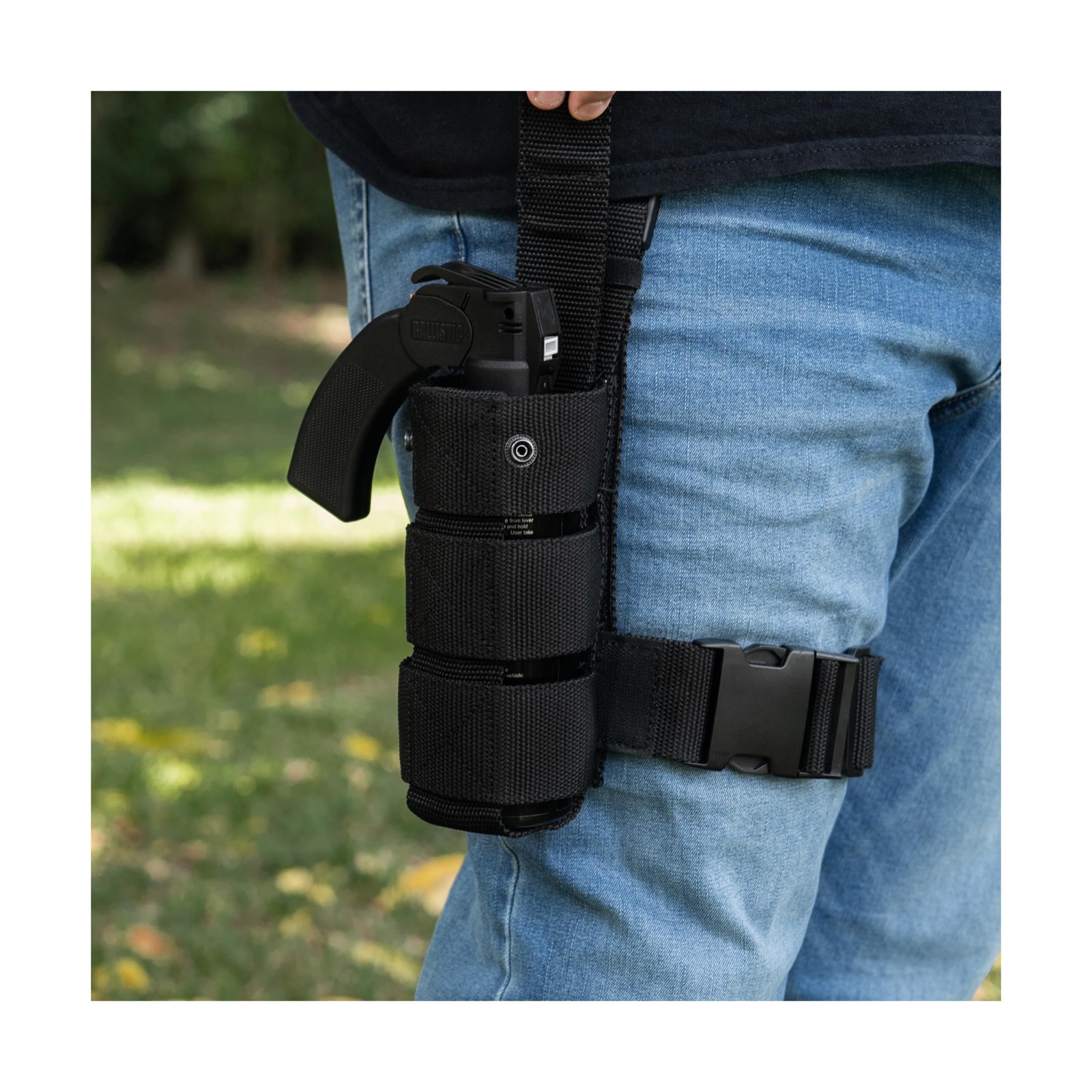 Police Magnum Heavy Duty Drop Leg Holster Pepper Spray- Left & Right Leg Univ…