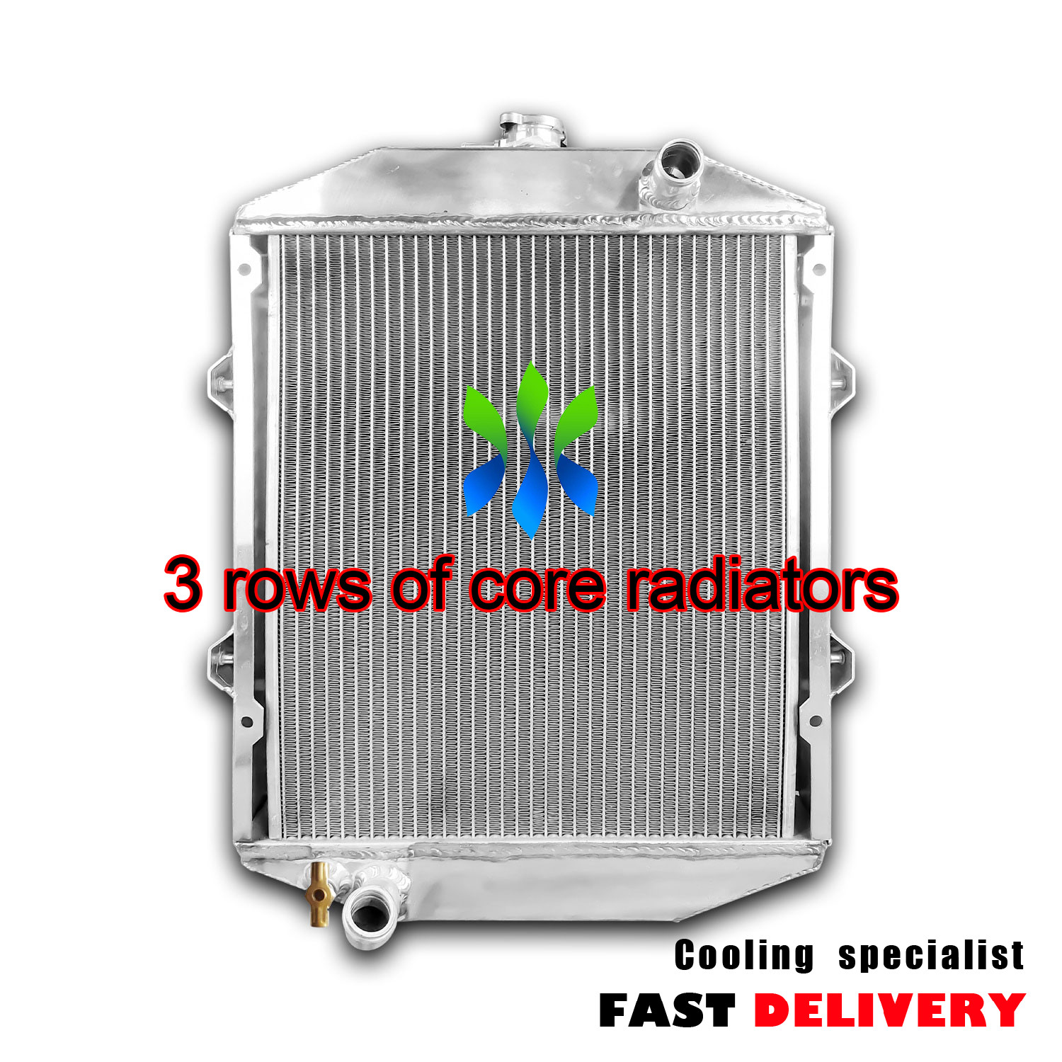 Aluminum Radiator For John Deere 1050 Compact Tractor OE# CH13963 & CH18416 3Row