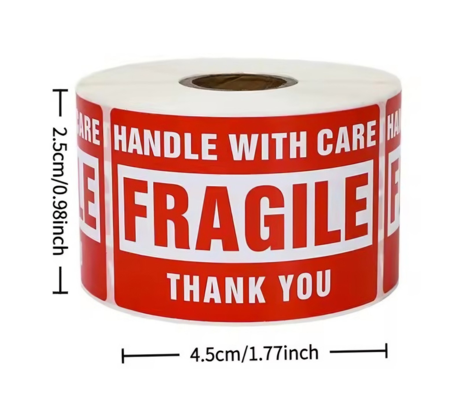 250 Per Roll “Fragile Handle with Care” Sticker For Shipping Ebay Packages