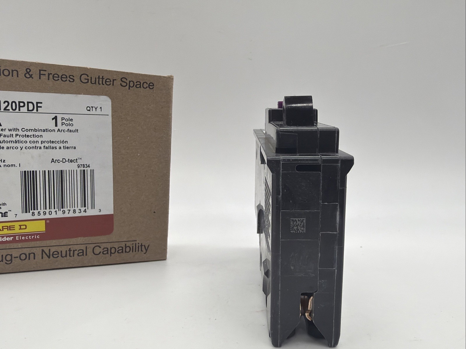 NEW Square D HOM120PDF 20A 1-Pole AFCI/GFCI Breaker – Plug-On Neutral –Ul Listed
