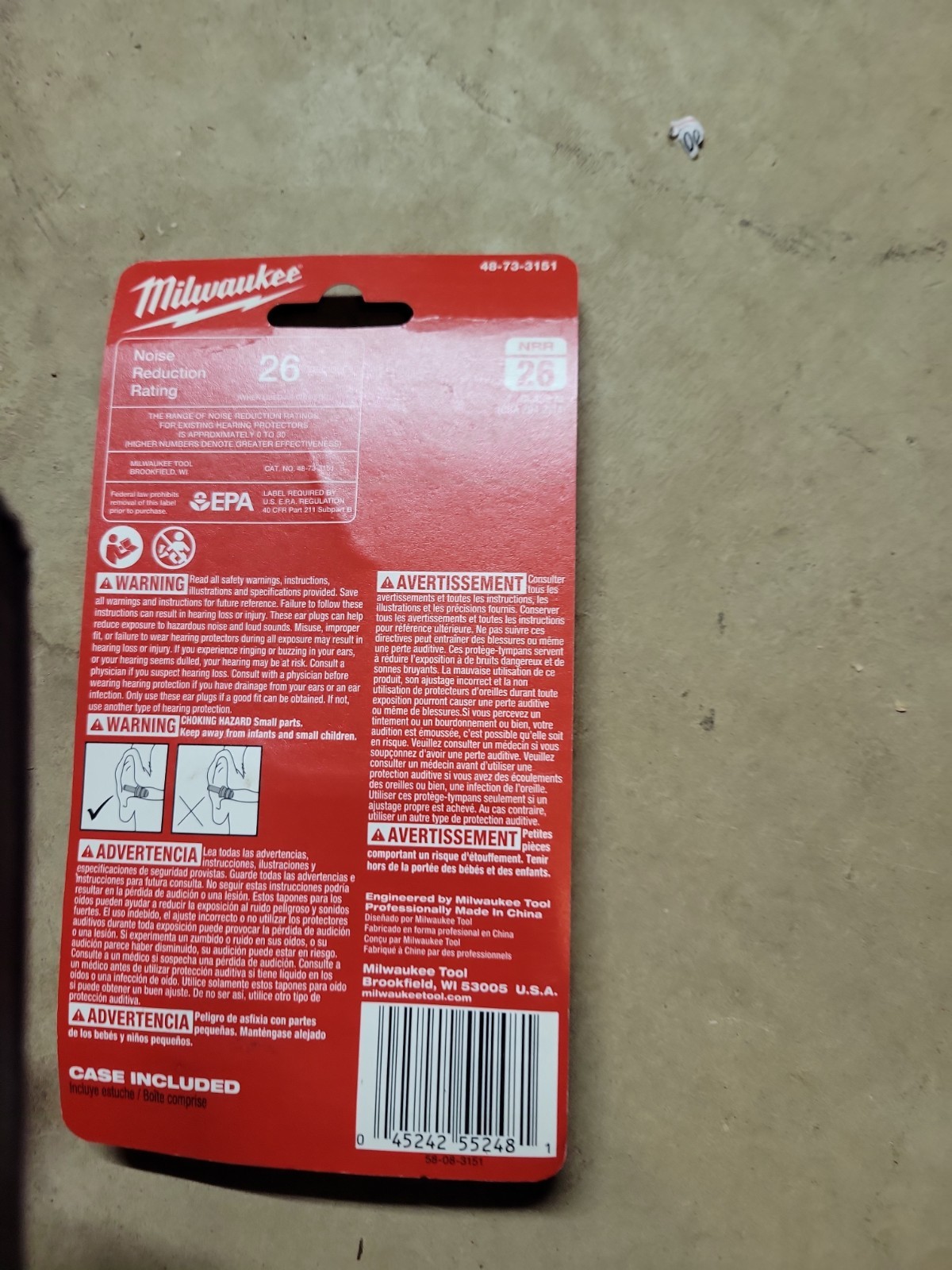 Milwaukee 48-73-3151 3 Pack Reusable Corded Ear Plugs