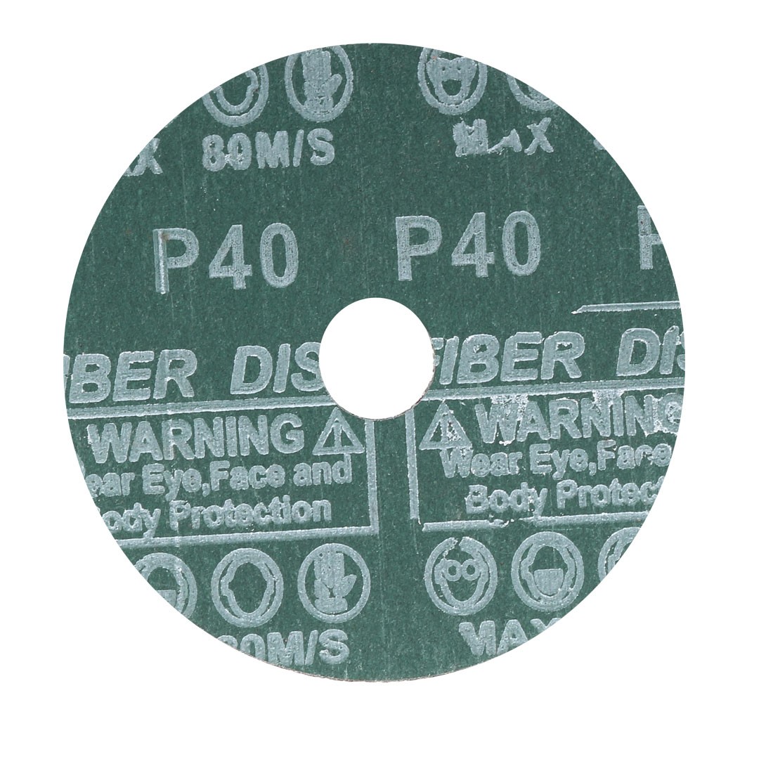 4-Inch x 5/8-Inch Aluminum Oxide Resin Fiber Discs Center Hole 40 Grit 10Pcs