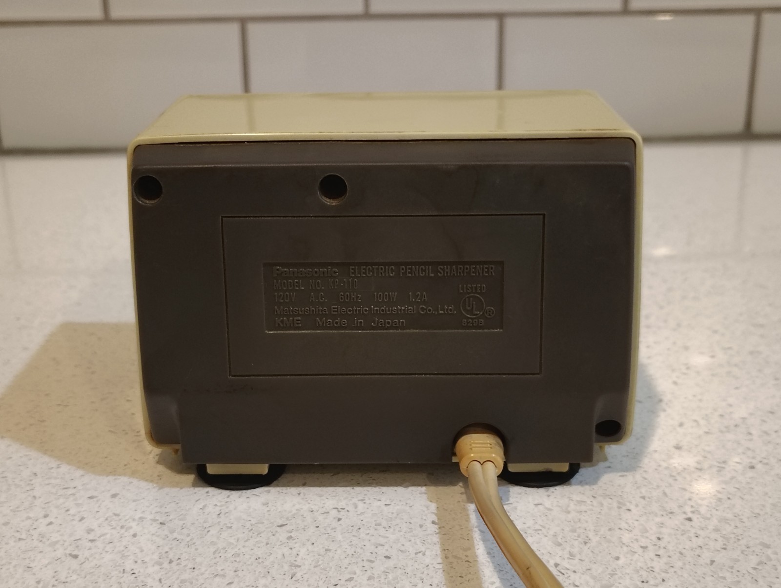Vintage Panasonic KP-110 Auto-Stop Electric Pencil Sharpener Made in Japan Works