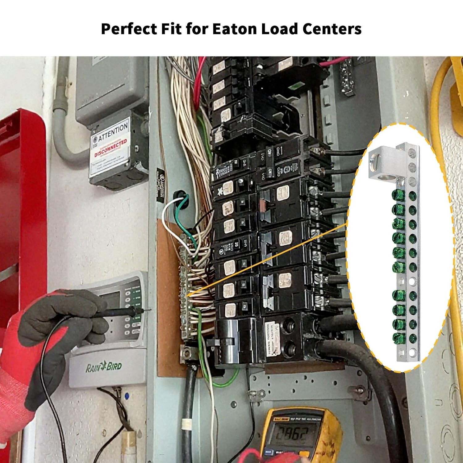 Ground Bar Kit for Eaton BR and CH Series Load Centers | 10 Terminal Groundin…