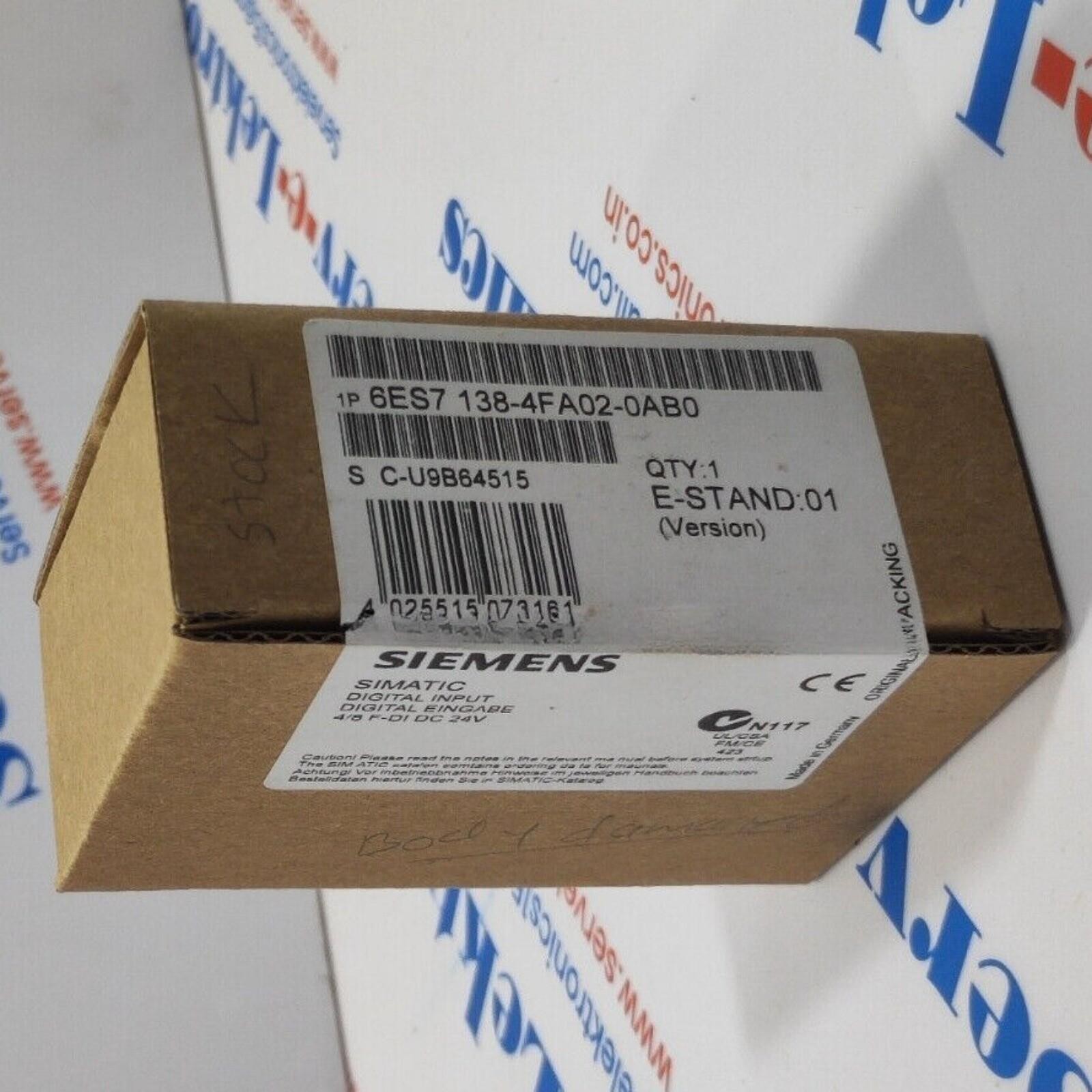New Siemens 6ES7 138-4FA02-0AB0 DP ET200S Electronics Module 6ES7138-4FA02-0AB0