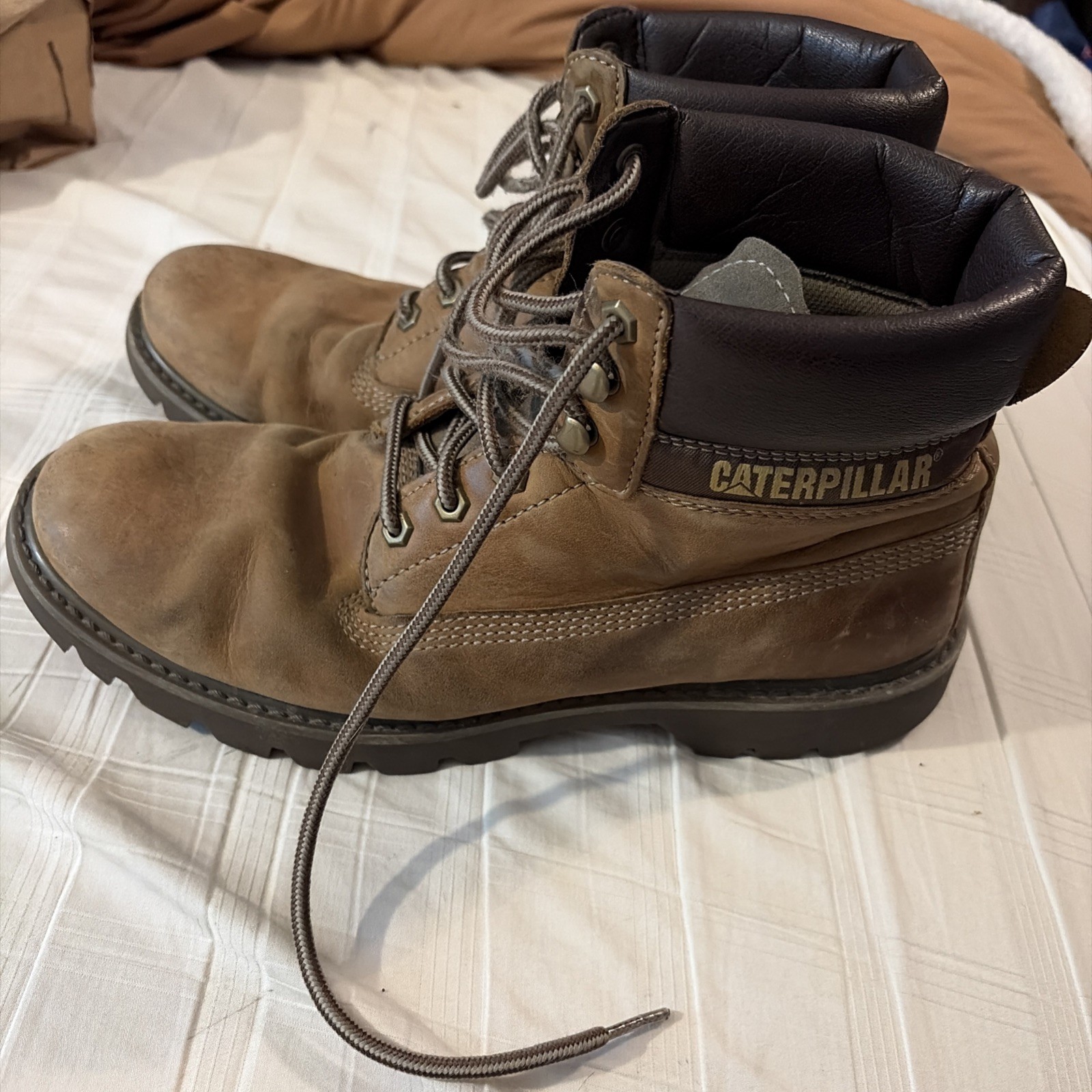 Caterpillar Unisex Colorado 2.0 Dark Beige Leather Work Boots P110427