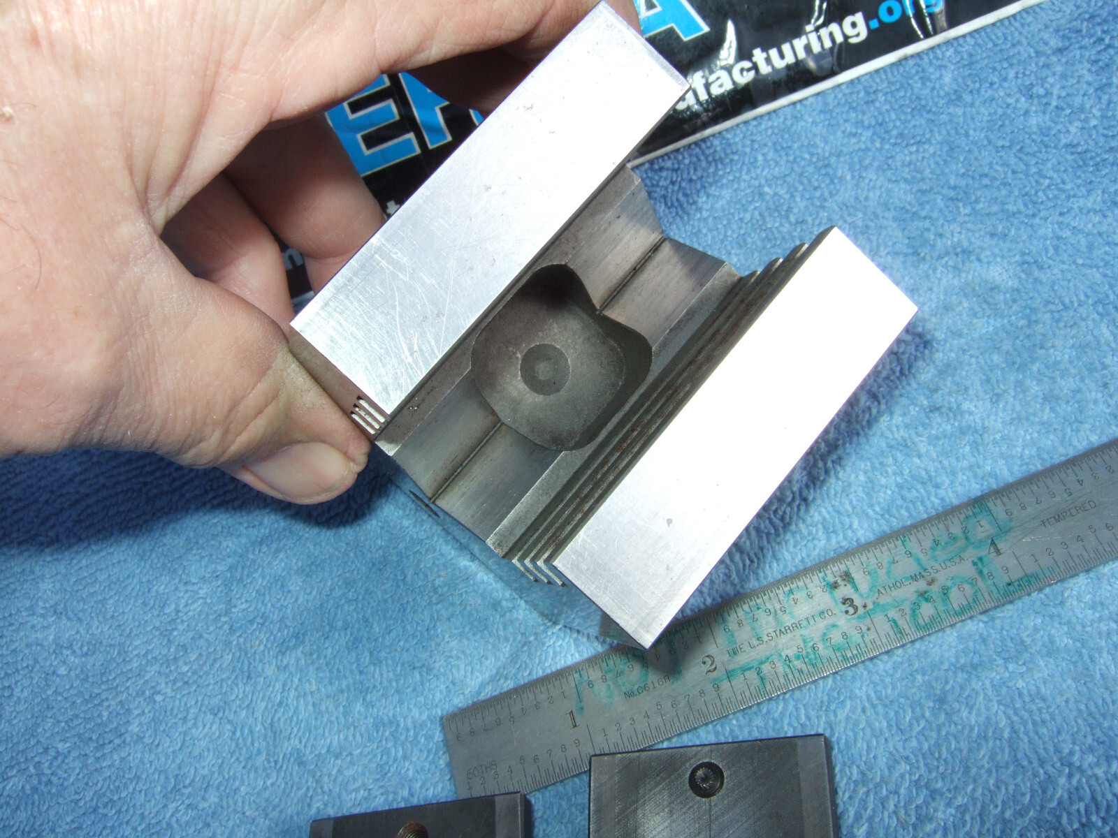 HERMANN SCHMIDT UCV W/CLAMP SQUARE GRIND V-BLOCK TOOLMAKER MACHINIST USED
