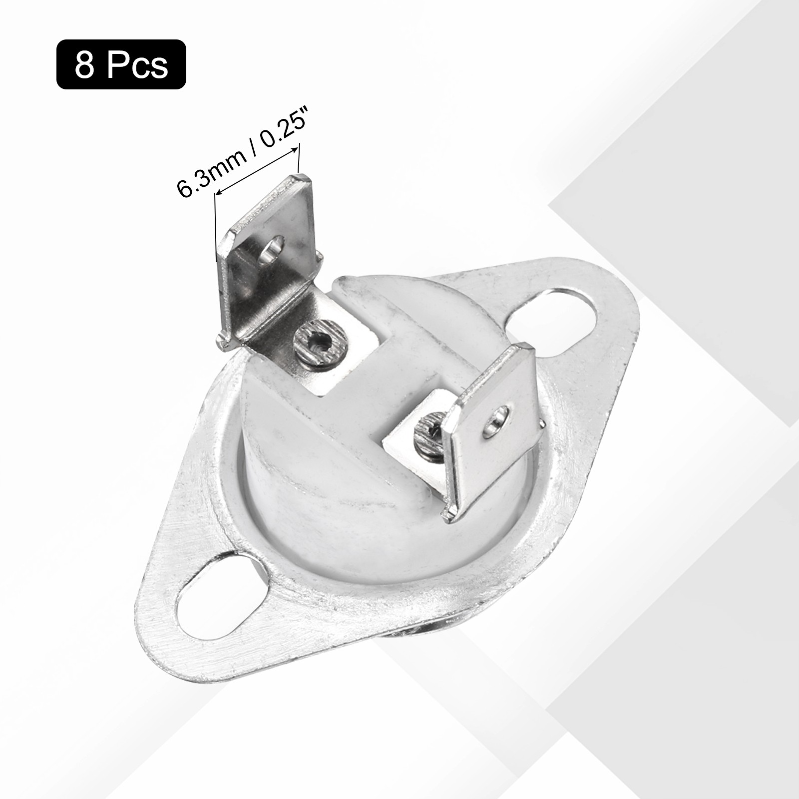 KSD301 Thermostat 125°C/257°F 16A N.C Adjust Snap Disc Temperature Switch 8 Pcs