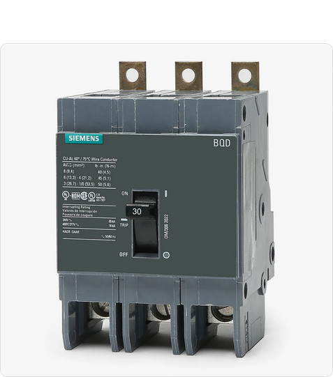 Siemens BQD330 30 Amp 3P 480V/277V 14kA Molded Case Circuit Breaker NIB