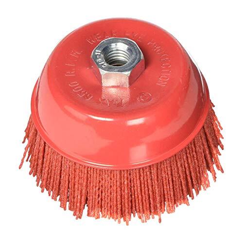 Cepillo Abrasivo De Copa De Cerdas De Nailon De Grano 180 – 4 Pulgadas – Seg…
