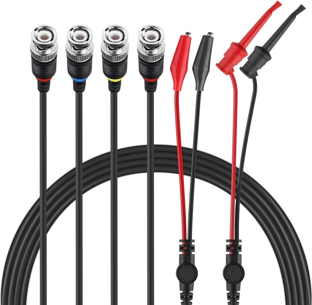 Versatile BNC to Alligator Clips & Mini Clips Set – 9.84 Ft Coaxial Cables