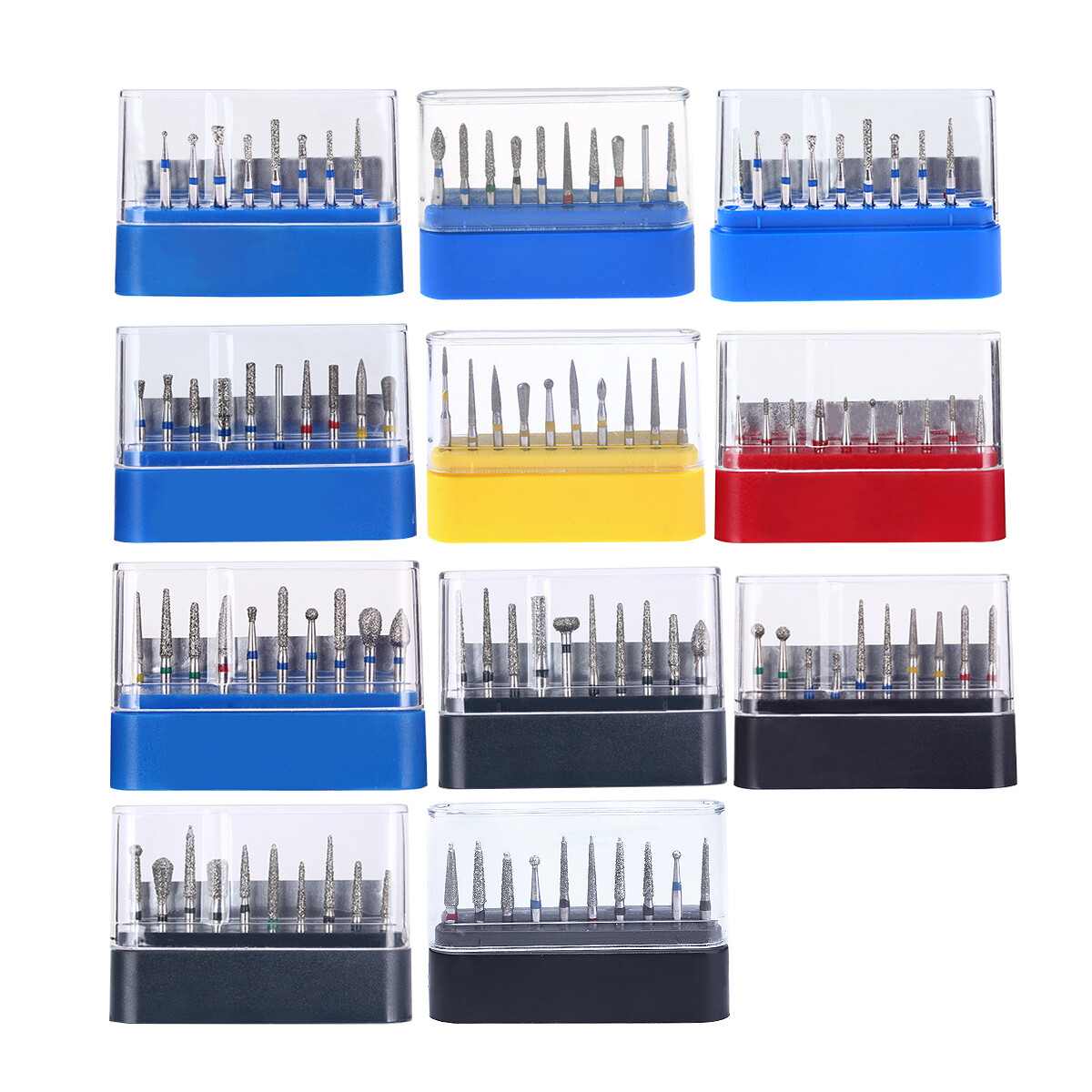 70-100pcs AZDENT Dental Large Emery Super Coarse Diamond Polishing Burs FG Burs