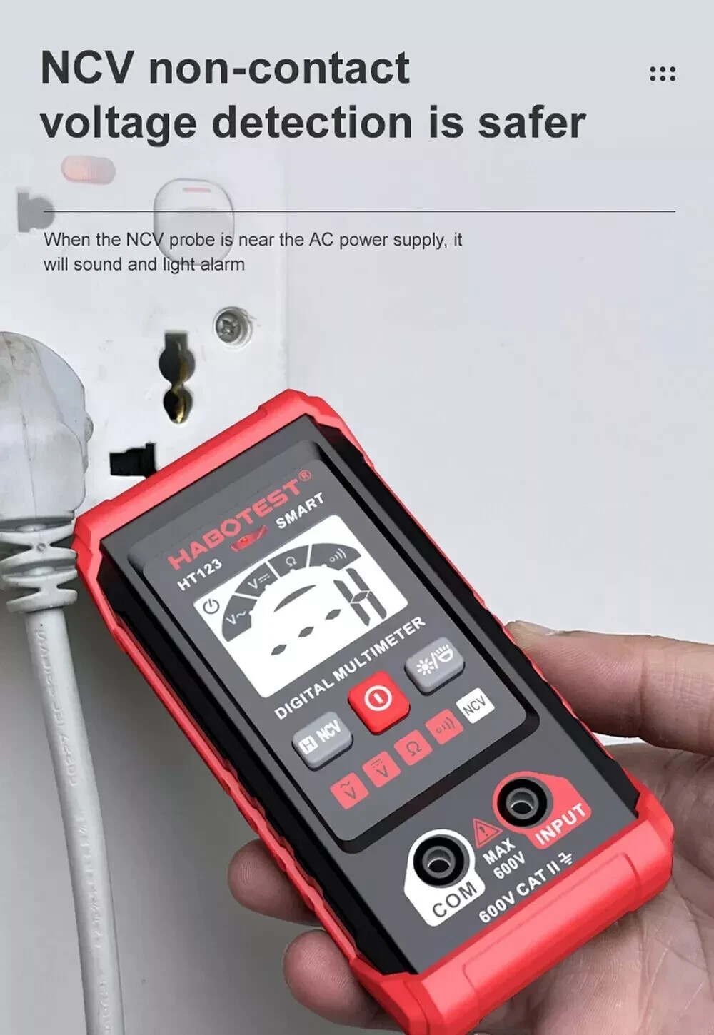 AUTO Scanning Digital Multimeter Smart Voltmeter Ohmmeter AC DC Meter Tester