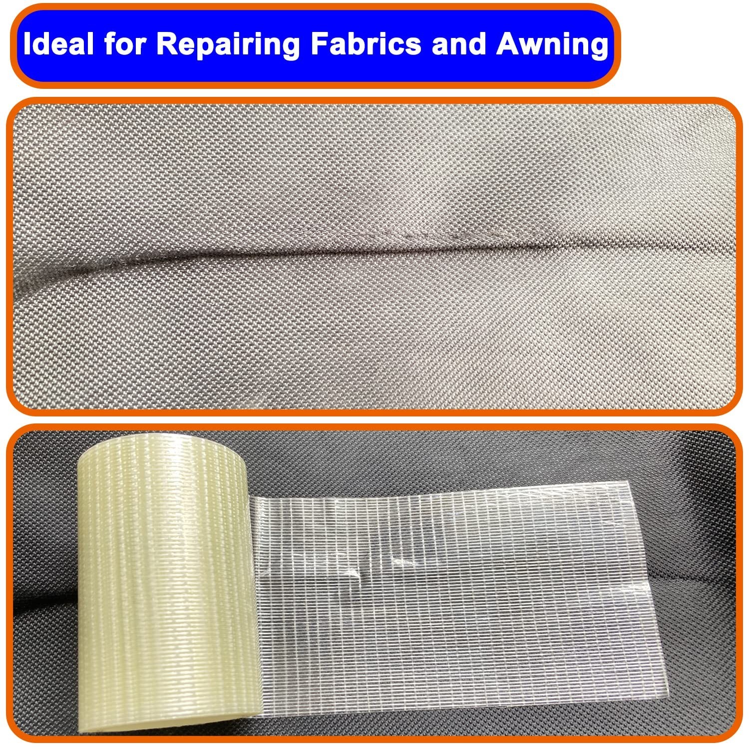 39FT RV Awning Repair Tape,Waterproof Canvas Repair Patch Kit, Tent Repair Tape