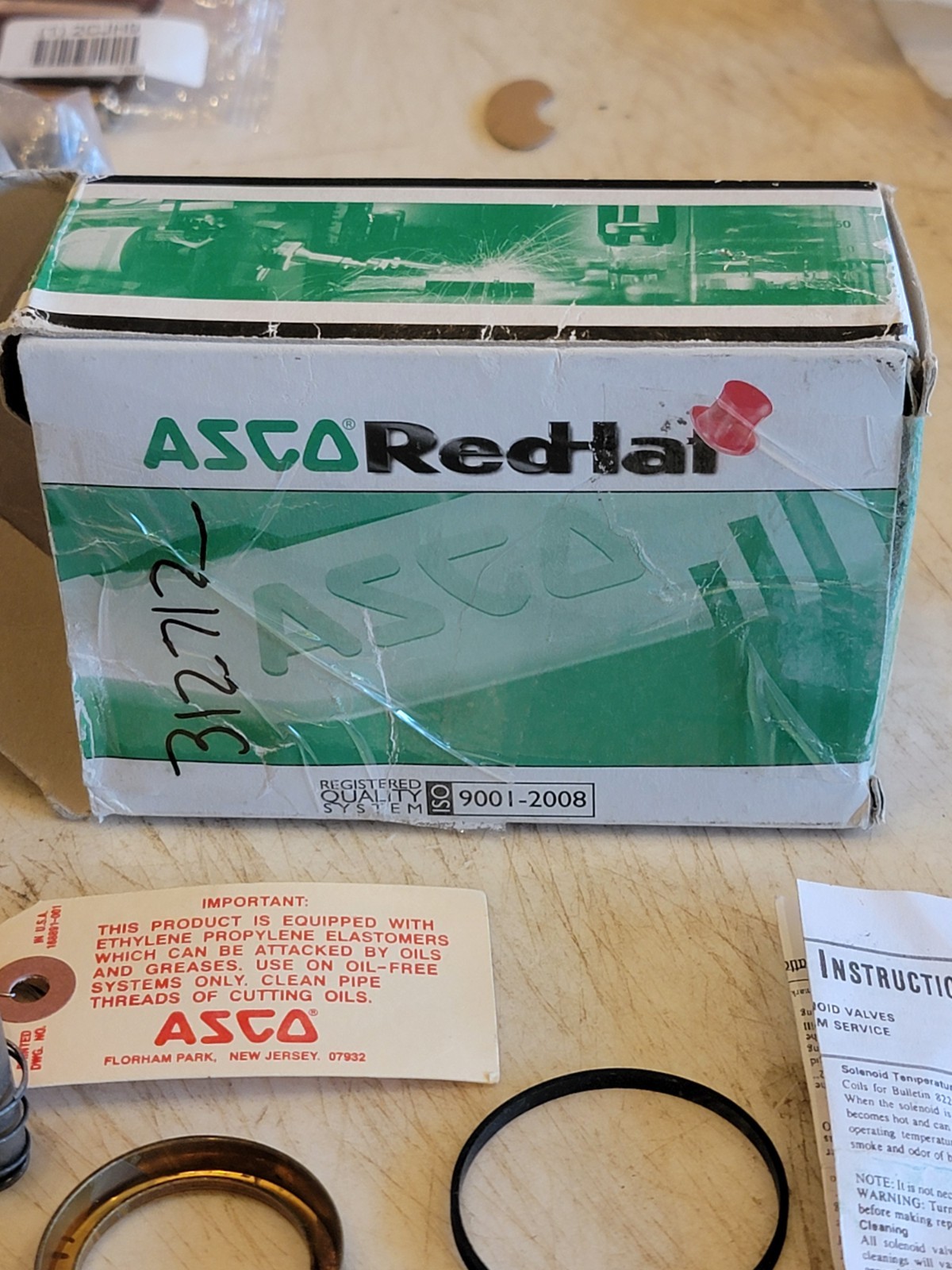 Asco 312712 Valve Rebuild Kit, With Instructions. FreeShipL48