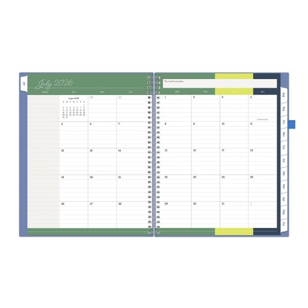 Parent Weekly/Monthly Planner Wirebound 8.5"x11" Blue Plans