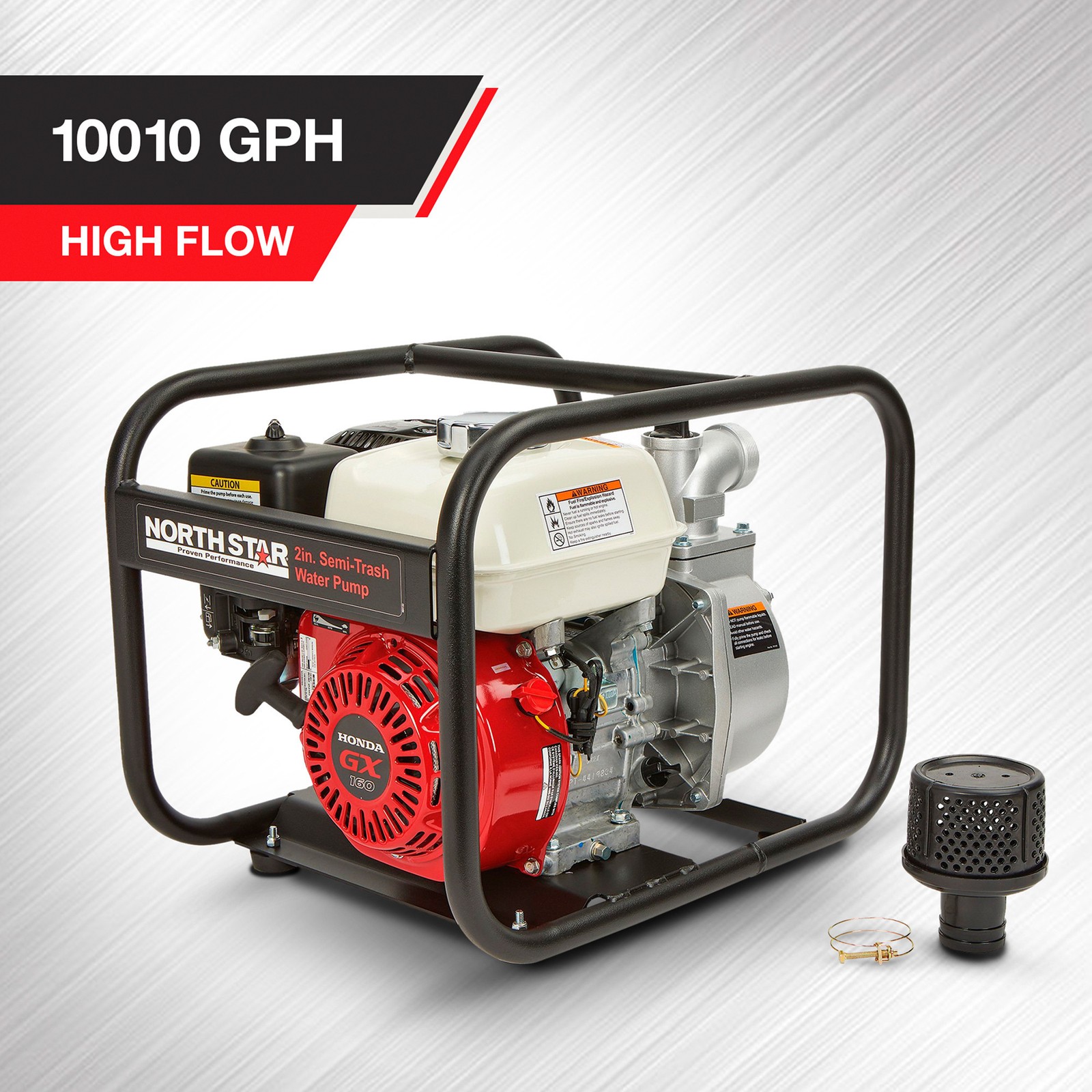 NorthStar Semi-Trash Pump-2in. Ports 10, 10,010 GPH, 2in. Ports