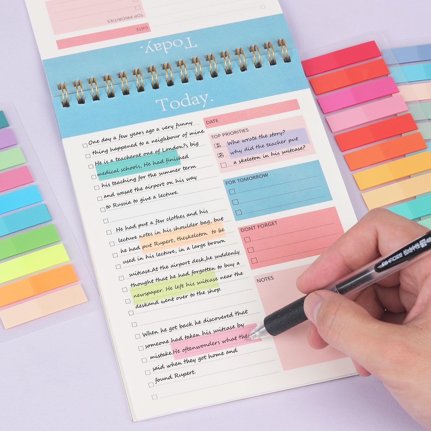 4200 Pcs Book Tabs for Annotating, Sticky Tabs Transparent Small Sticky Notes…