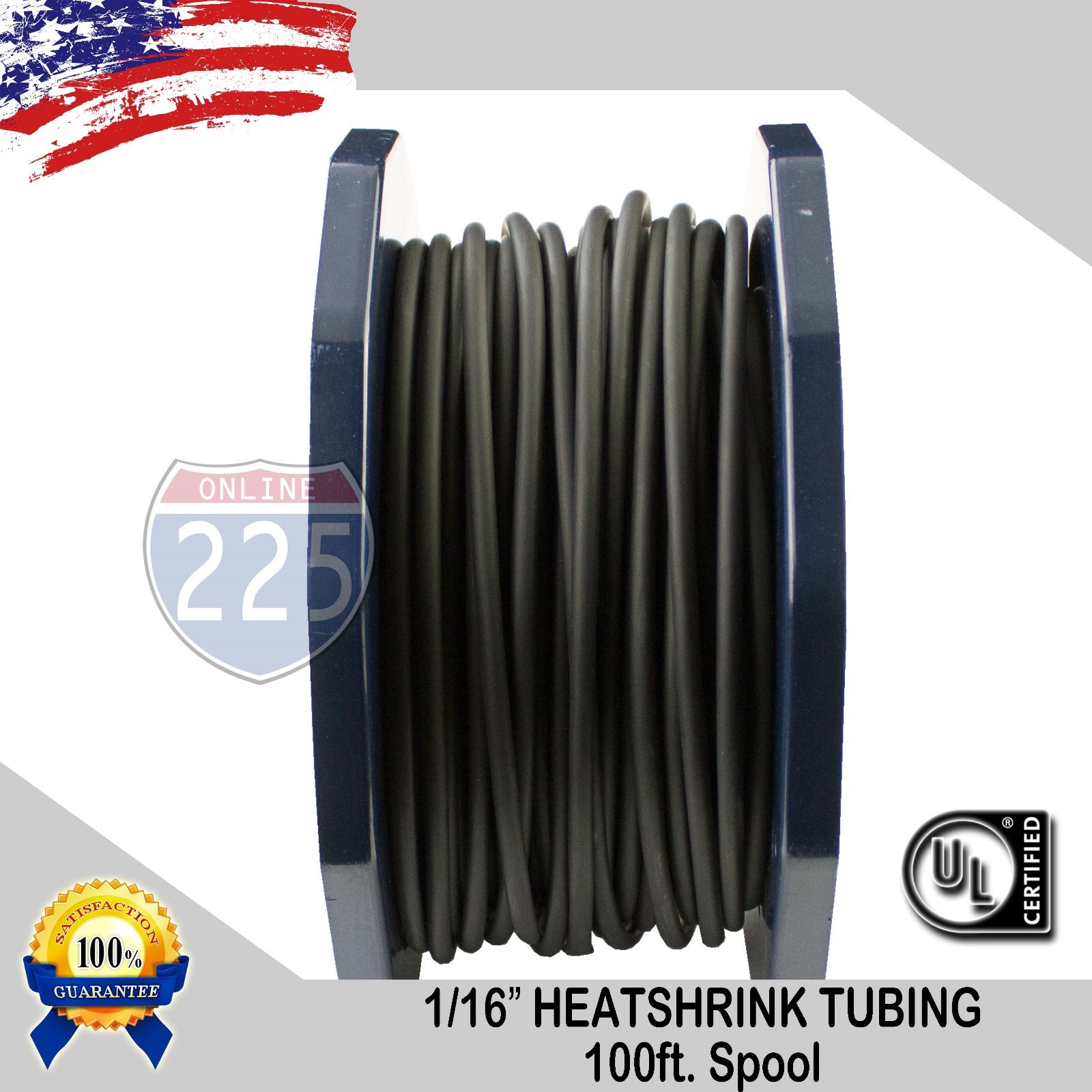 100 FT. 100′ Feet BLACK 1/16″ 1.5mm Polyolefin 2:1 Heat Shrink Tubing Tube Cable