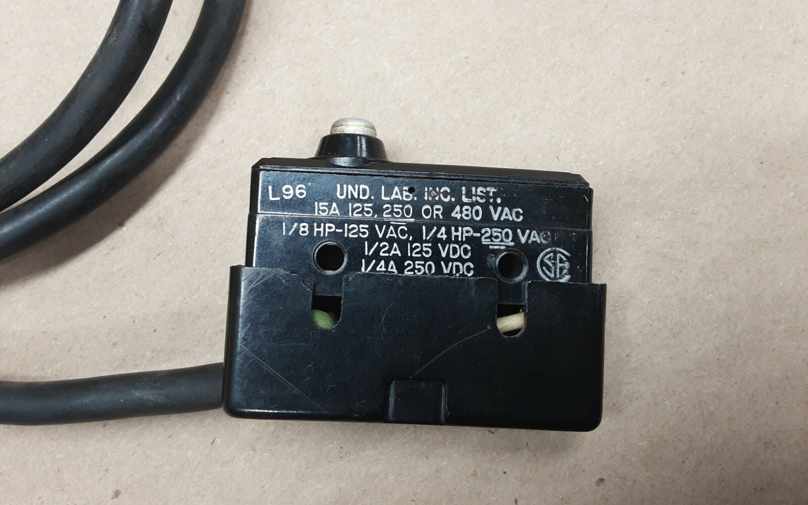 Micro Switch BZ-2RD-A2 with cord #50G38RM