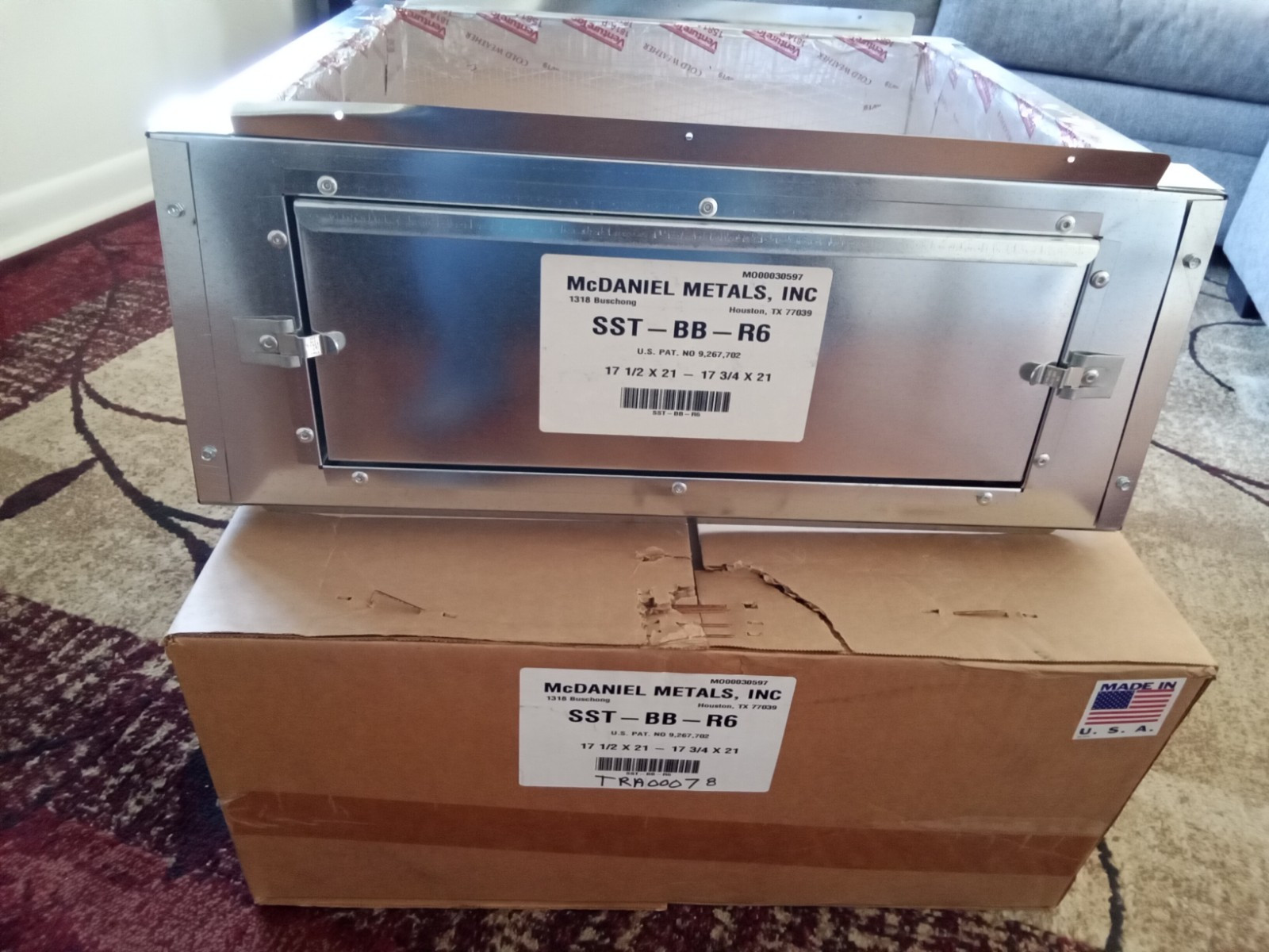 MCDANIEL METALS TRANSITION SST-BB-R6 17 1/2 X 21 -17 3/4 X 21 B CAB FURNACE