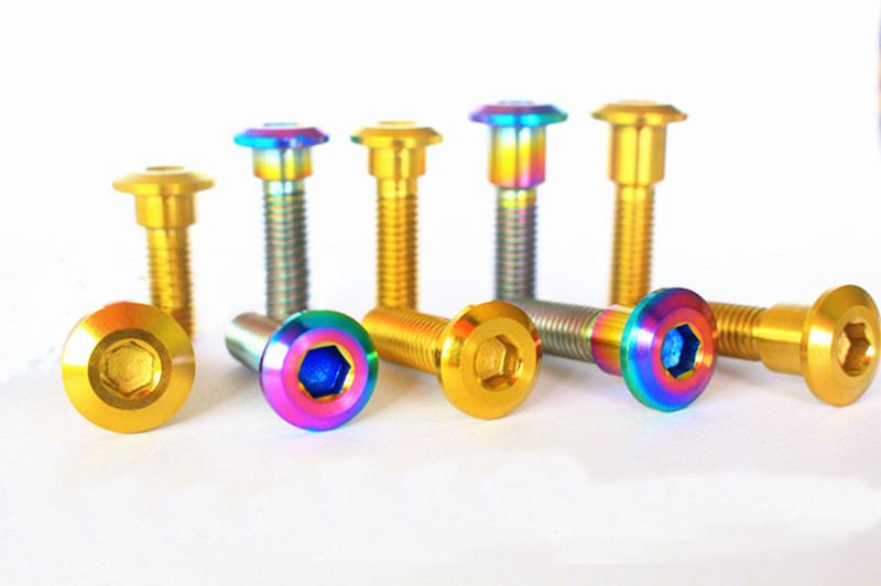 4 PCS M8x24mm/30mm/33mm GR5 Titanium Screw Bolts For Motorcycle Disc Brake