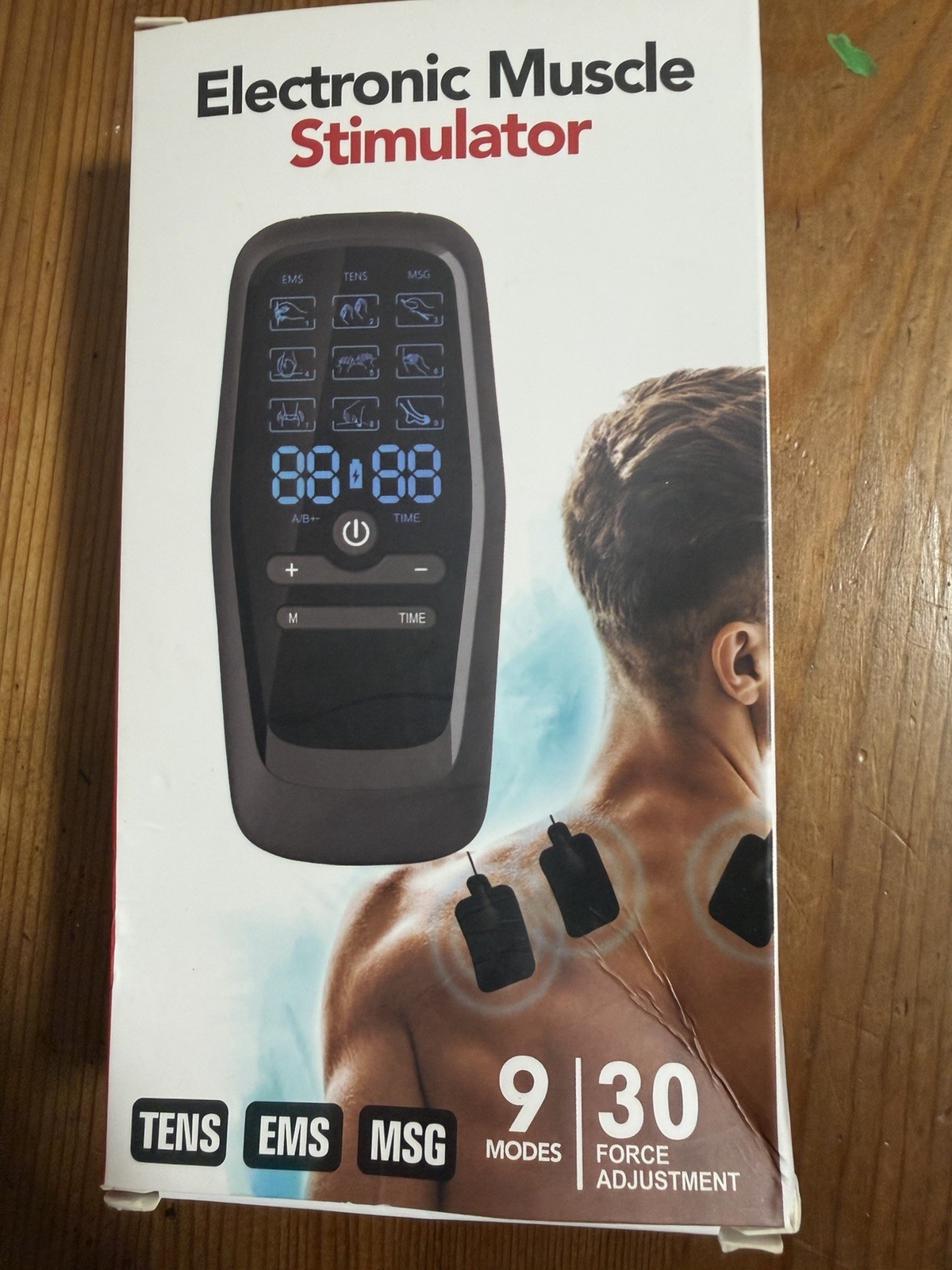 Handheld 2-Channel TENS/EMS Unit 9 Modes 30 Force Adjust Physical Medicine
