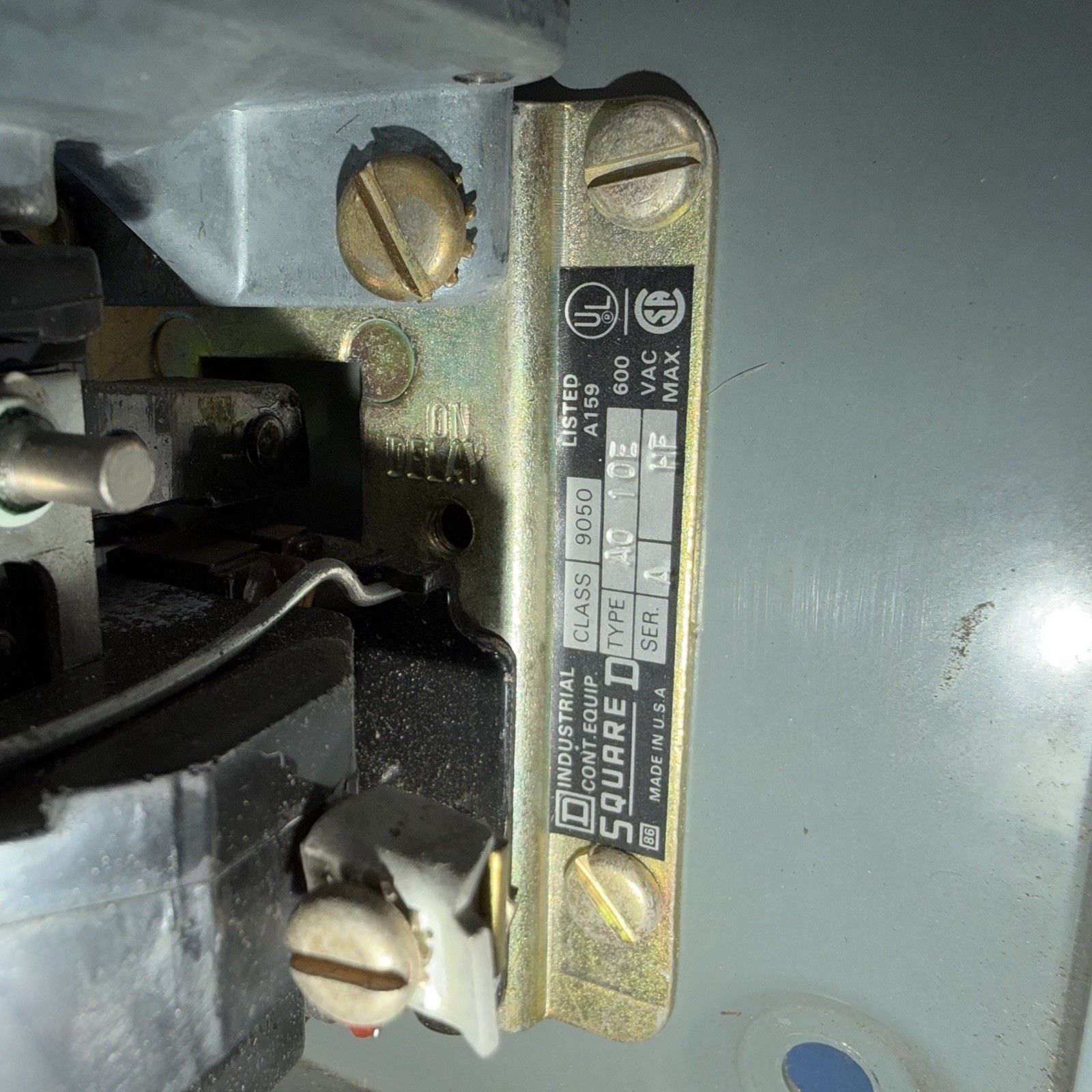 Square D NEMA 1 Electrical Control Enclosure w/ Contactor – Untested