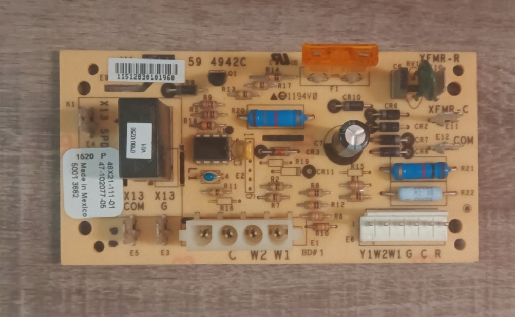 RHEEM RUUD EMERSON FAN BLOWER CONTROL CIRCUIT BOARD 48X21-111-01 47-102077-05