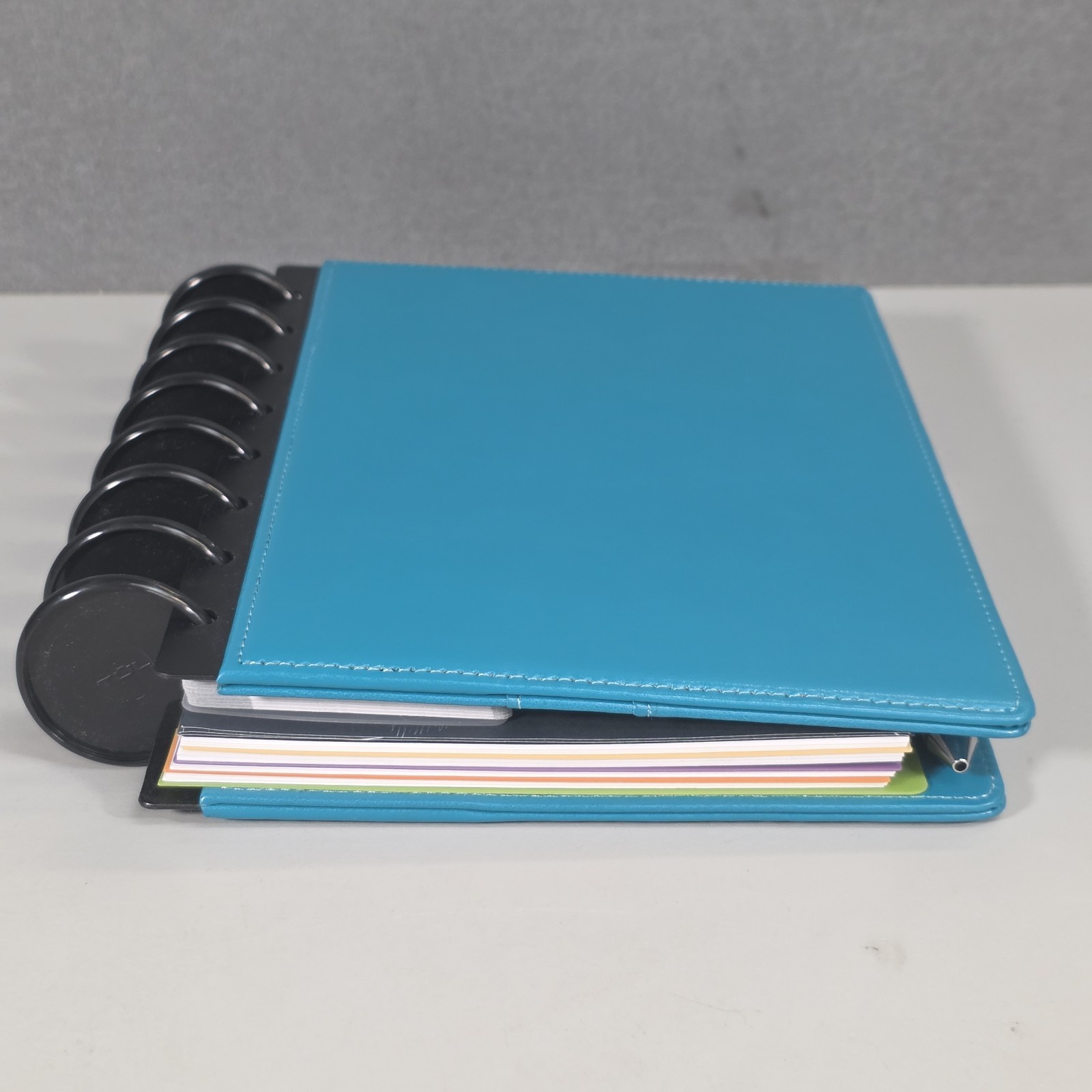 TUL Discbound Teal Junior Notebook With Smooth Leather Cover Pre-owned EUC