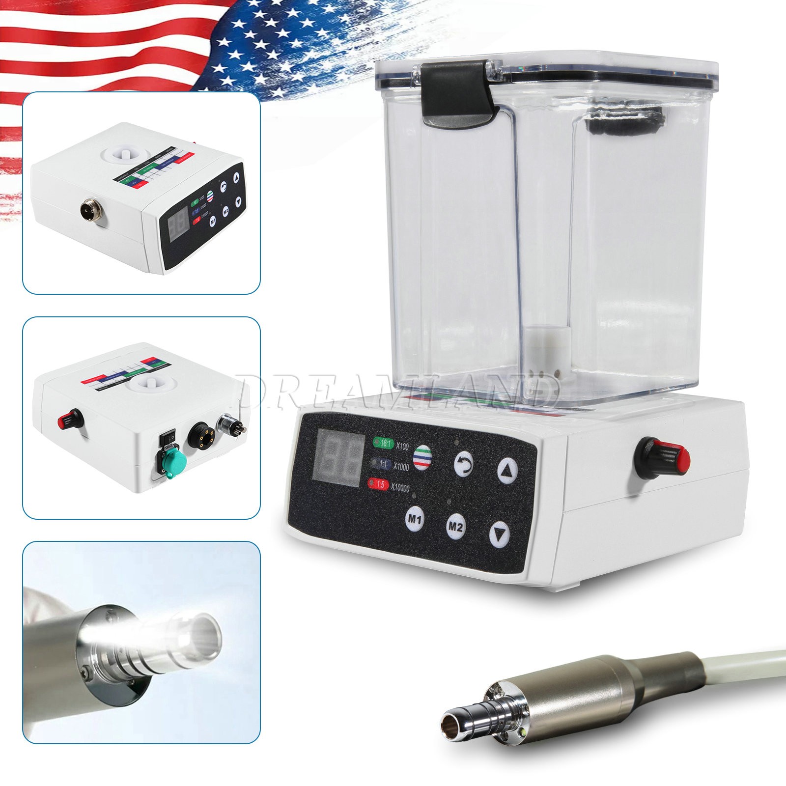 Dental Brushless LED Electric Motor Water Tank fit E type 1:5 1:1 LED Handpiece