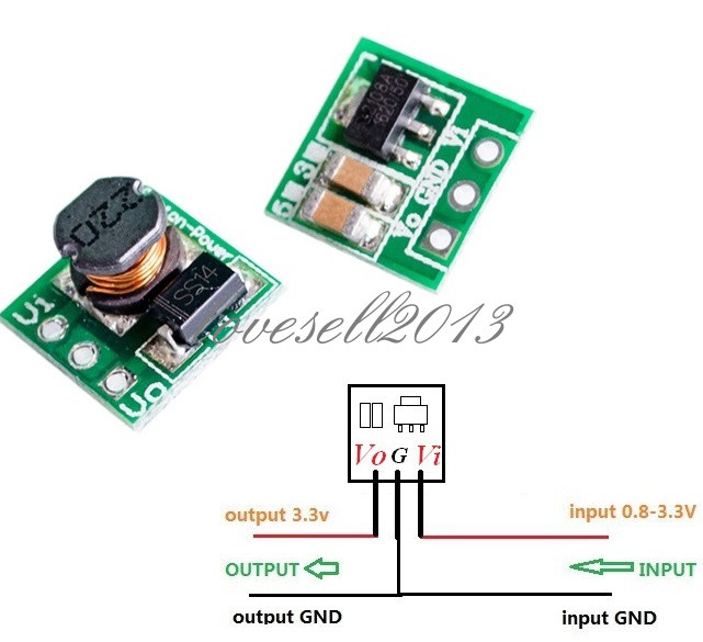 DC-DC 1V 1.2V 1.5V 1.8V 2.5V 3V to DC 3.3V Step-UP Boost Power Supply Converter