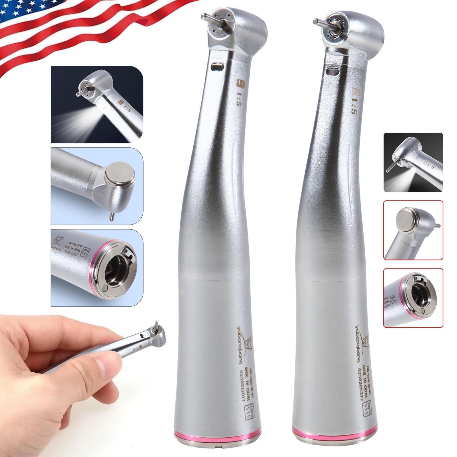 NSK Style Classic CA 1:5L 1:5 L Fiber Optic Contra Angle Electric Handpiece