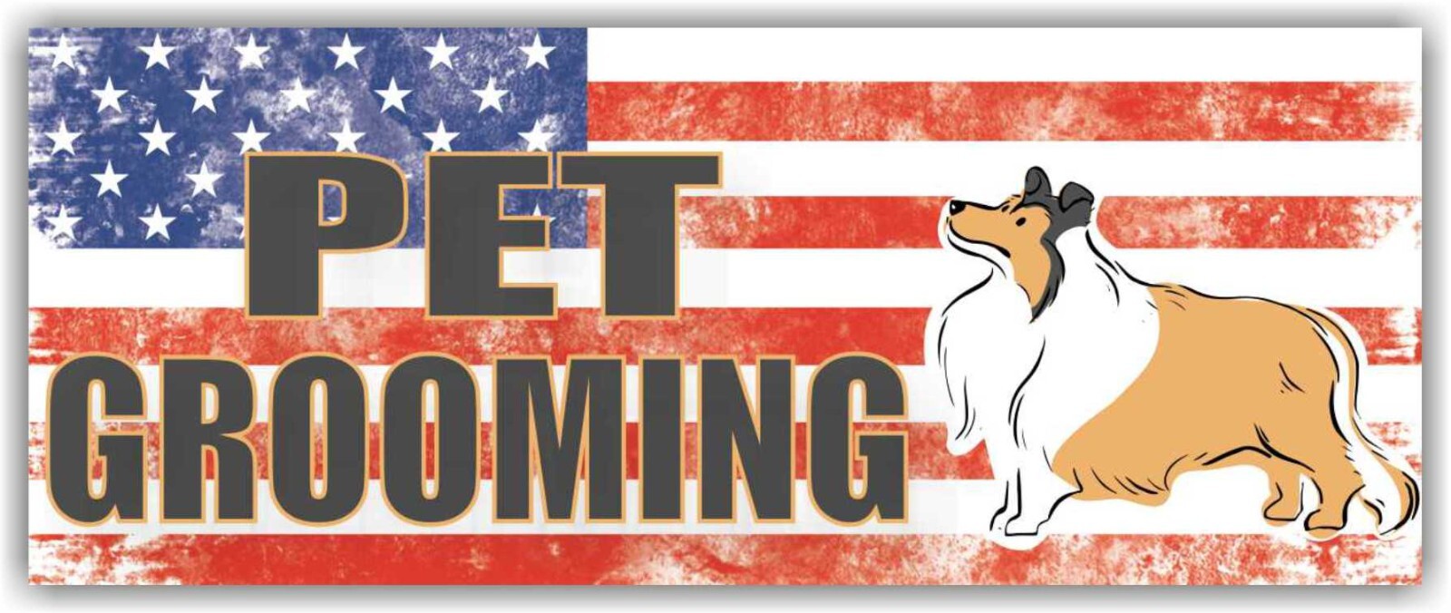 PET GROOMING Advertising Banner Vinyl Mesh Sign dog vets cut animal cats shop