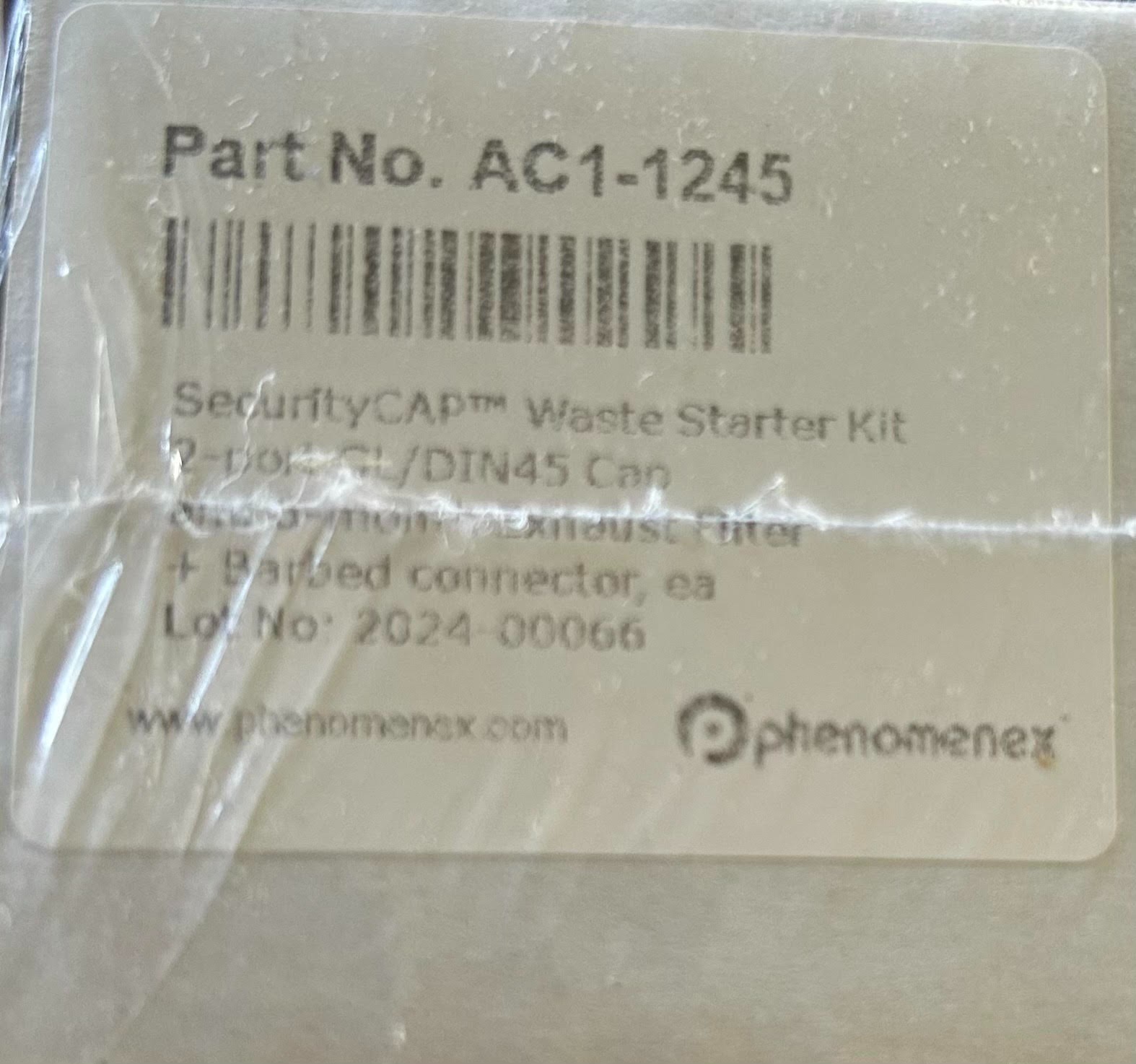 SecurityCAP Waste Starter Kit AC1245 , 2 port DIN45, 6 mos filter, 4 barbed conn