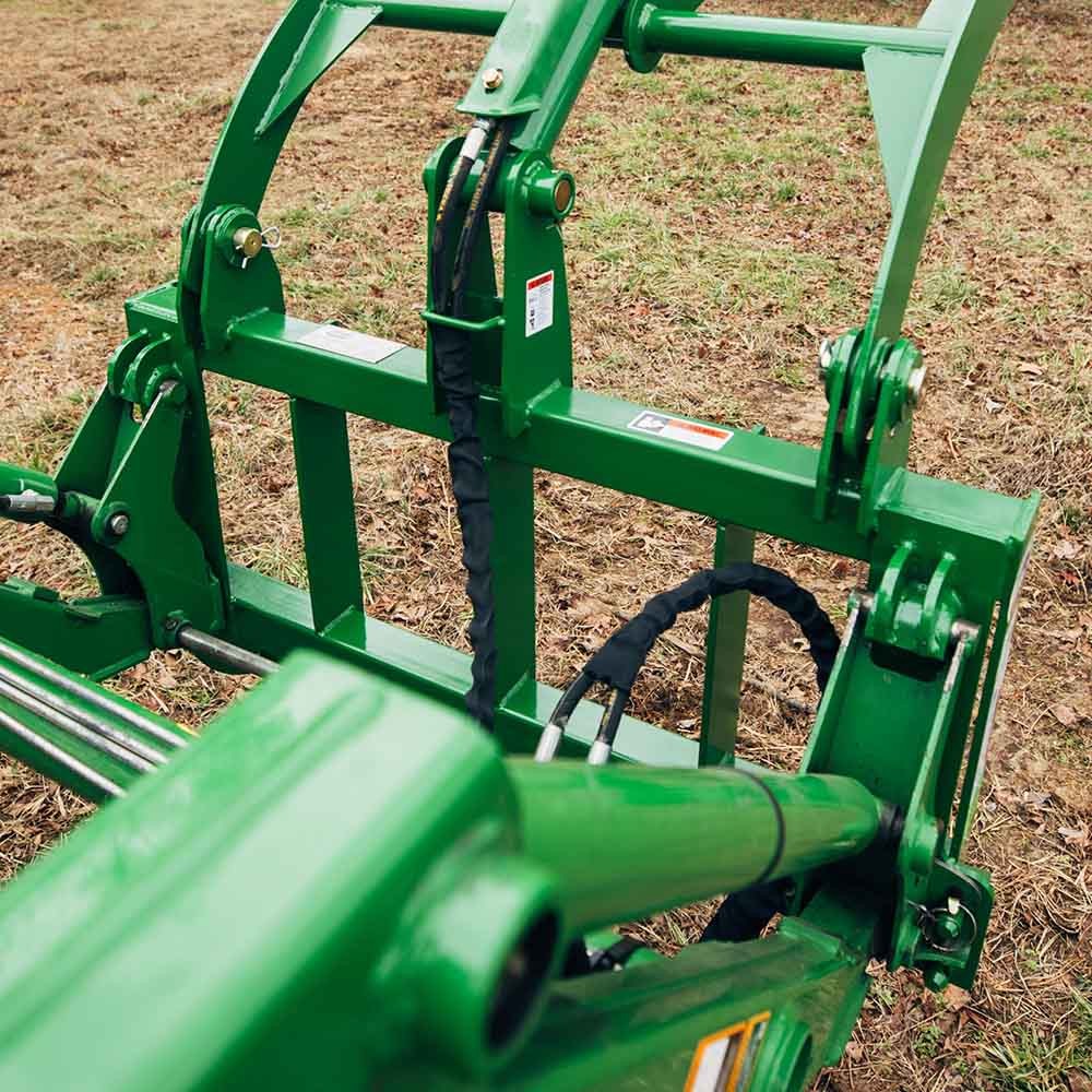Titan Attachments 48” Light-Duty Single Cylinder Root Grapple Rake John Deer