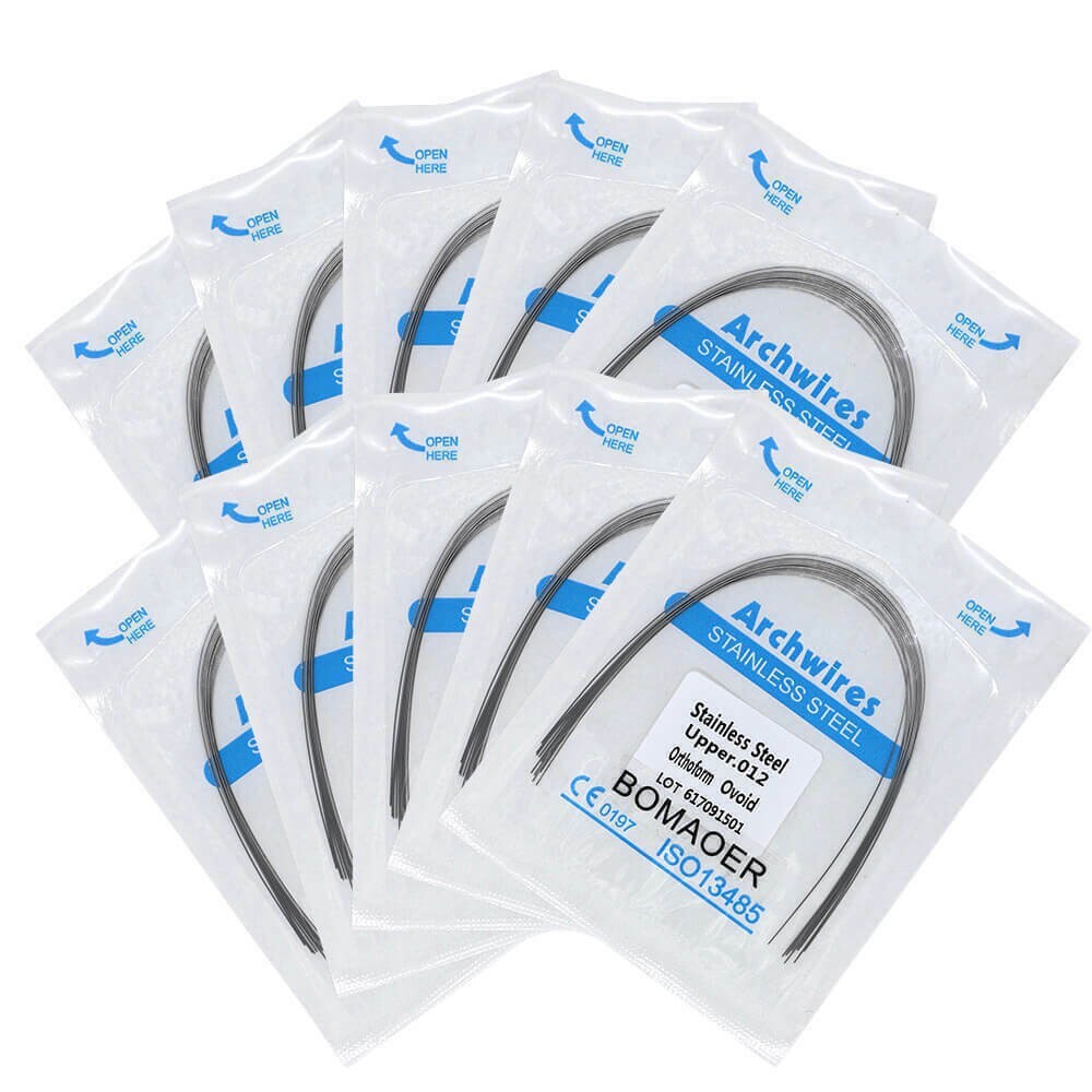 Orthodontic Arch Wire 0.012″ Upper – Stainless Steel Round 10pcs per Pack Bulk