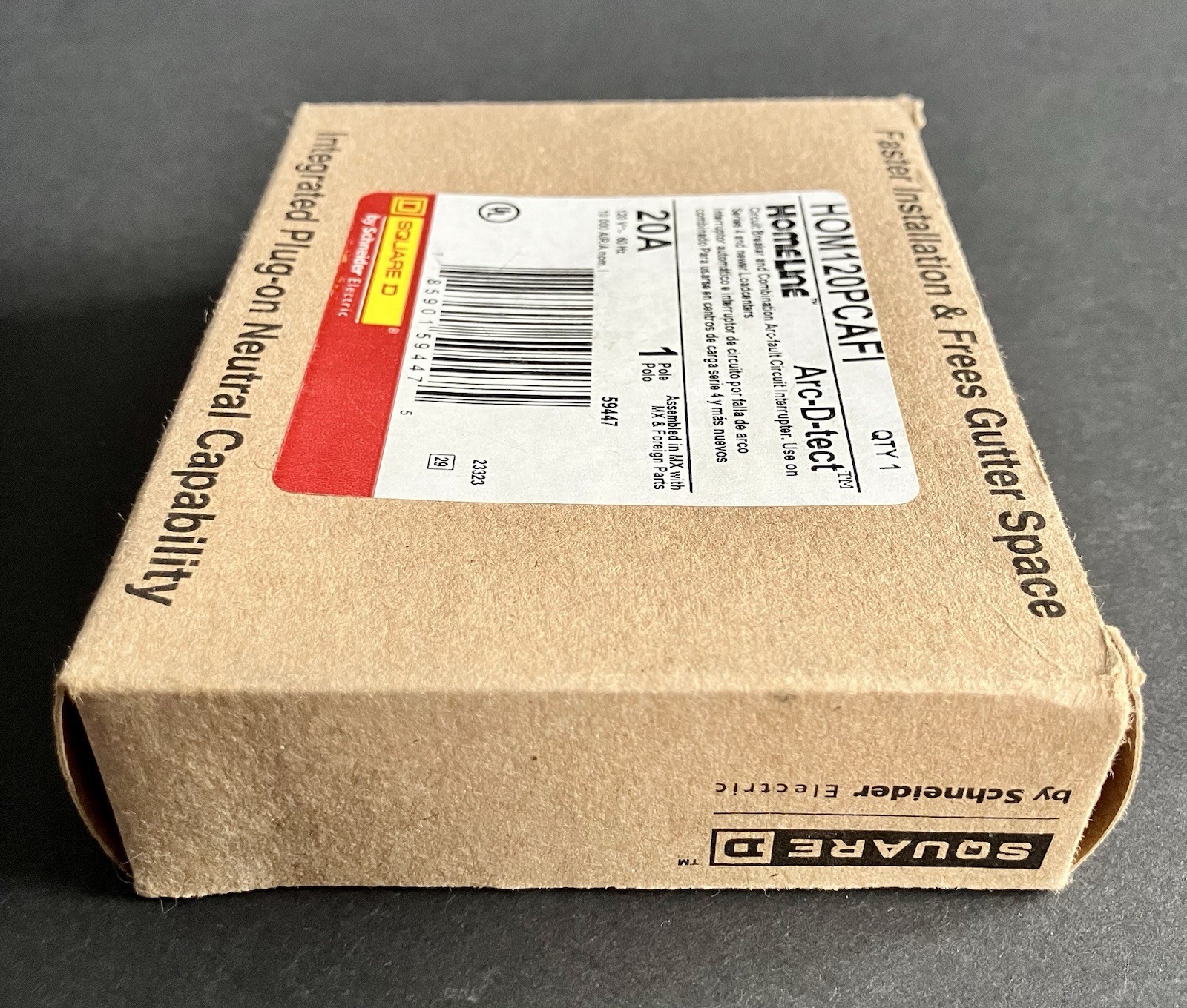 Square D HOM120PCAFI 20 Amp 1 Pole 120V Combo Arc Fault Circuit Breaker