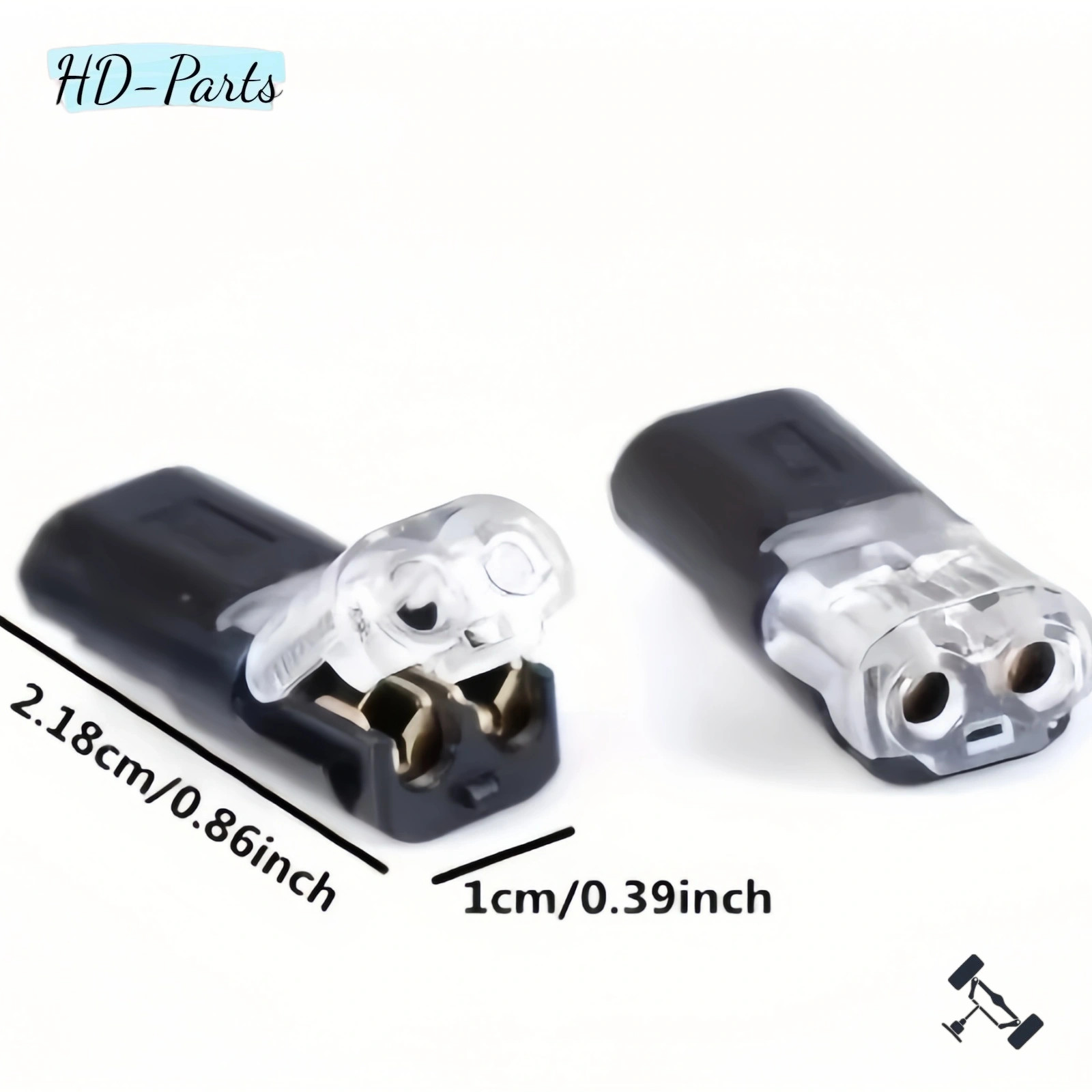 50Pcs 2-Pin Wire Cable Snap Connectors 22-18 AWG For LED Strip Speaker Wiring